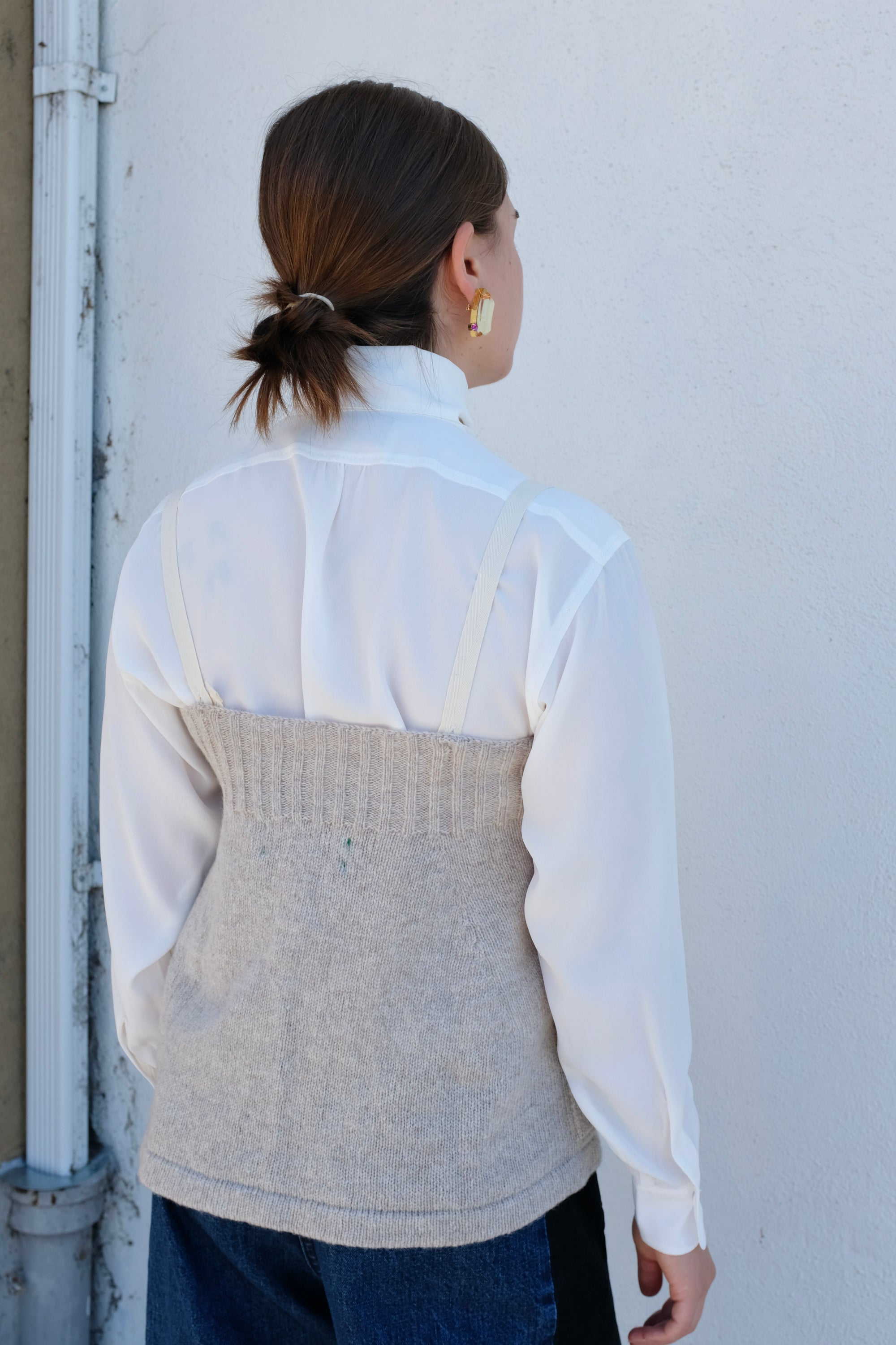 La Fetiche Nusch Tie Neck Blouse / Ecru