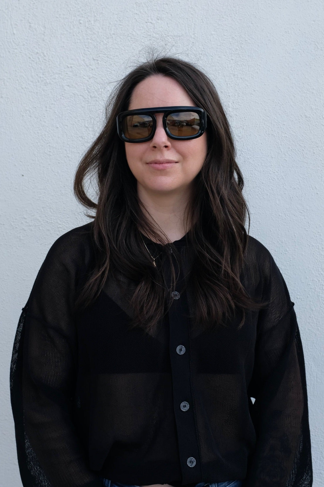 Aries Sunglasses / Gloss Black + Green Lens – ad hoc penticton display picture 1