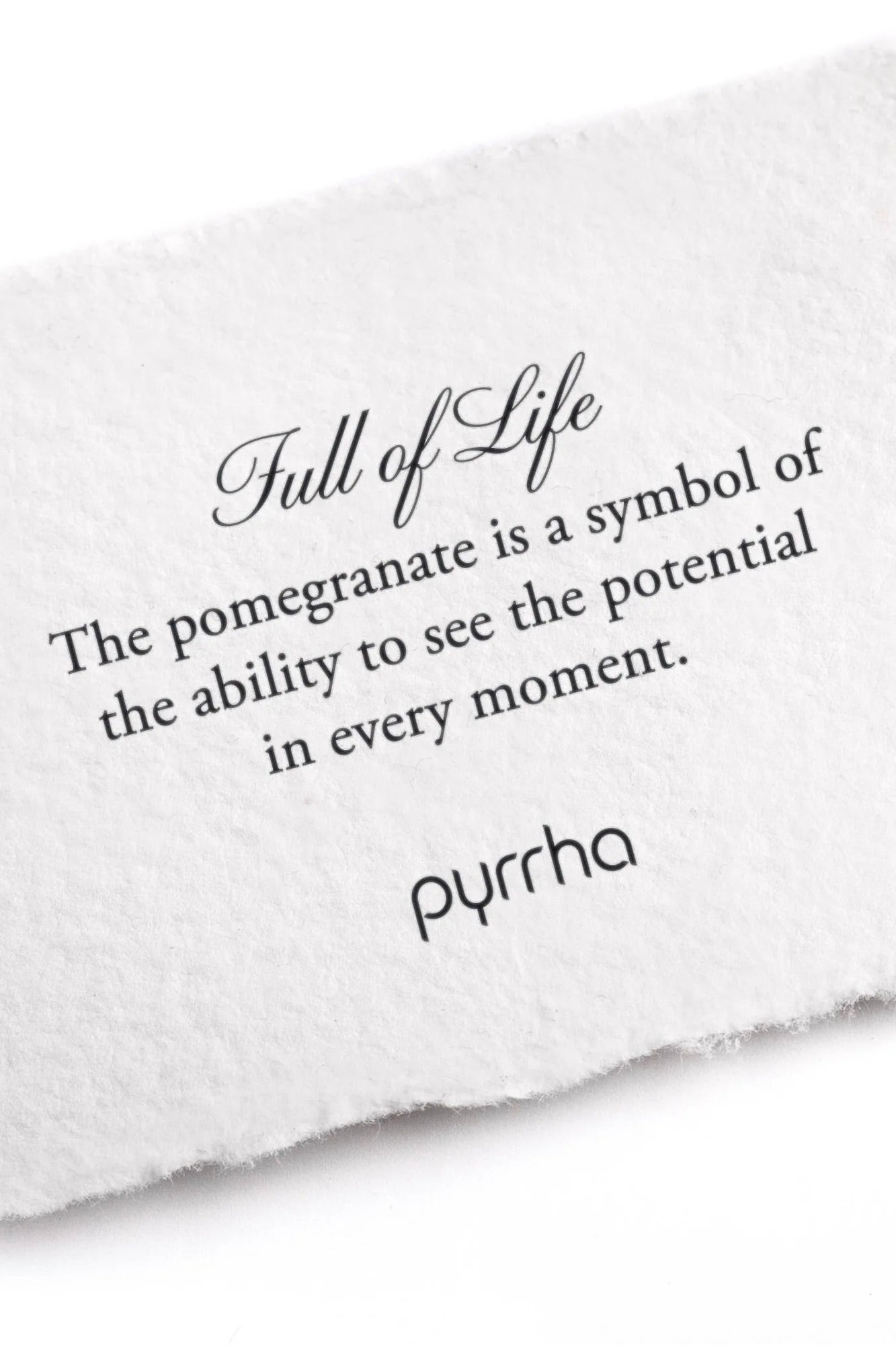 Pyrrha FULL OF LIFE Appreciation Talisman