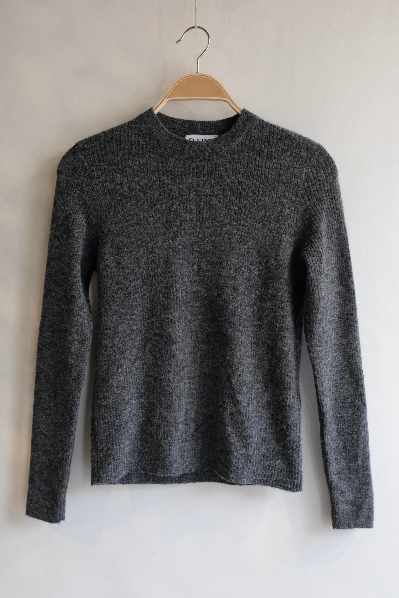 Pre-loved / Bare Knitwear Marin Rib Top / Ash / Size XS/S