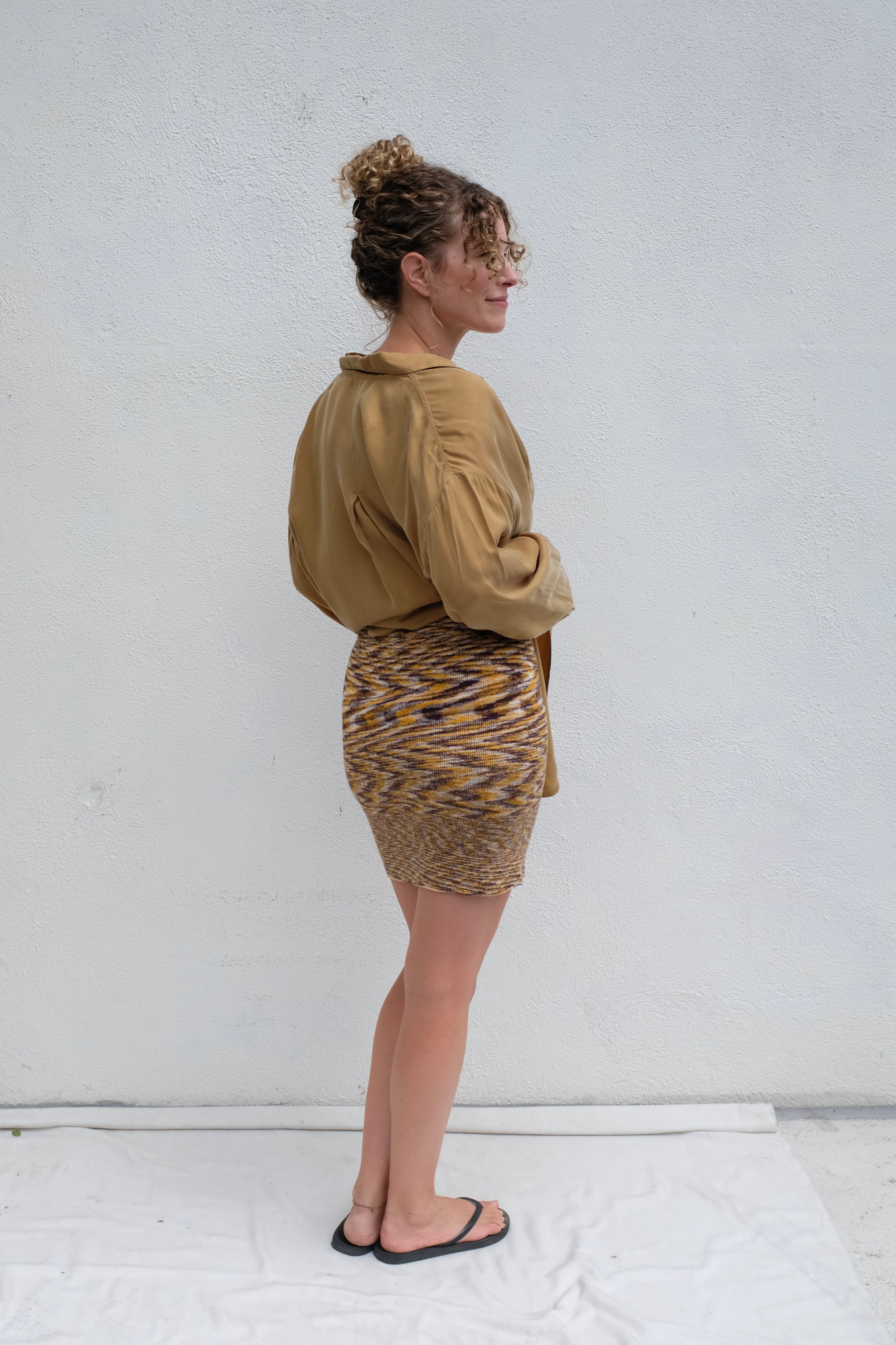 Baserange Flute Skirt / Brown Melange
