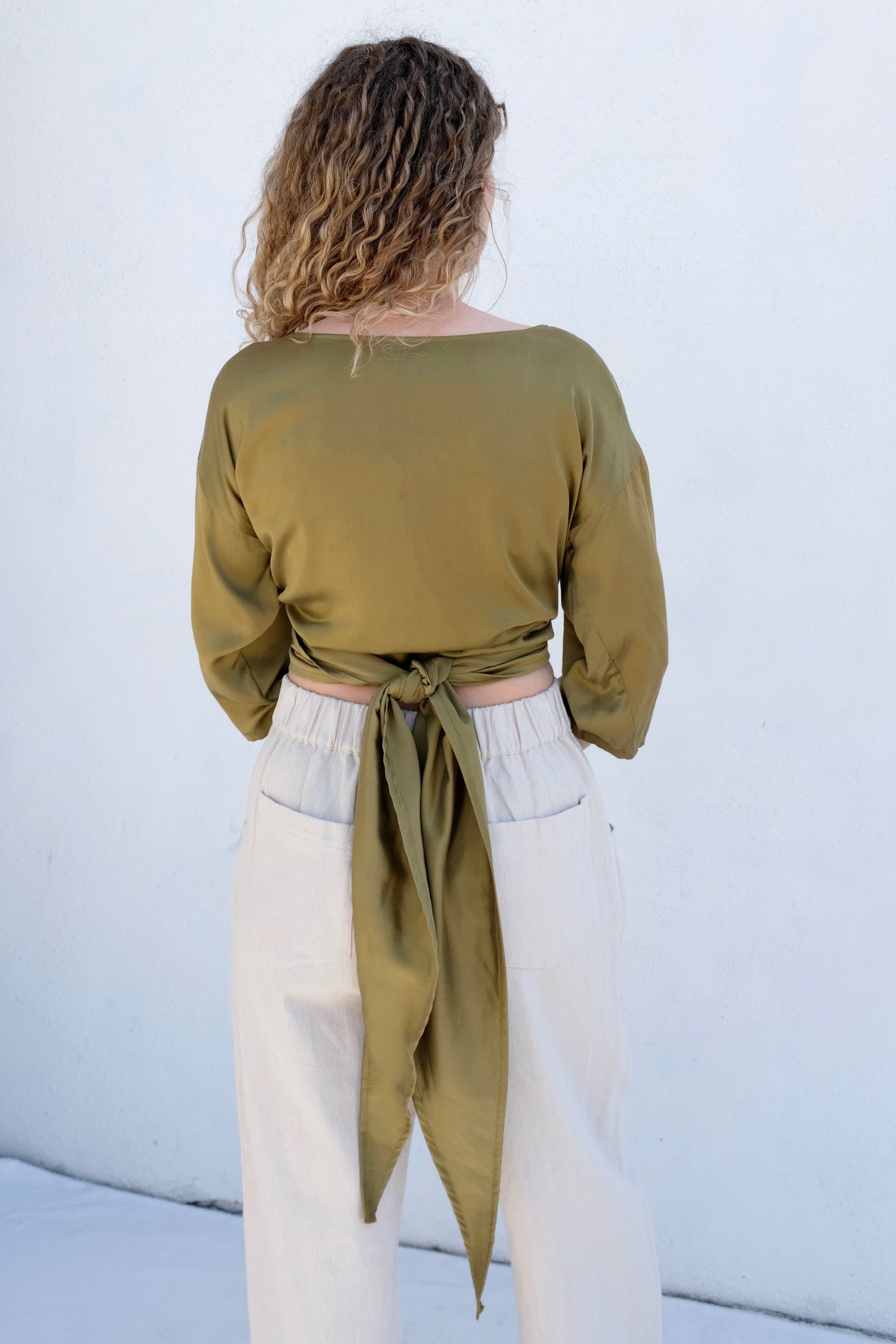 Miranda Bennett Wrap Top Silk Charmeuse / Pericón & Iron