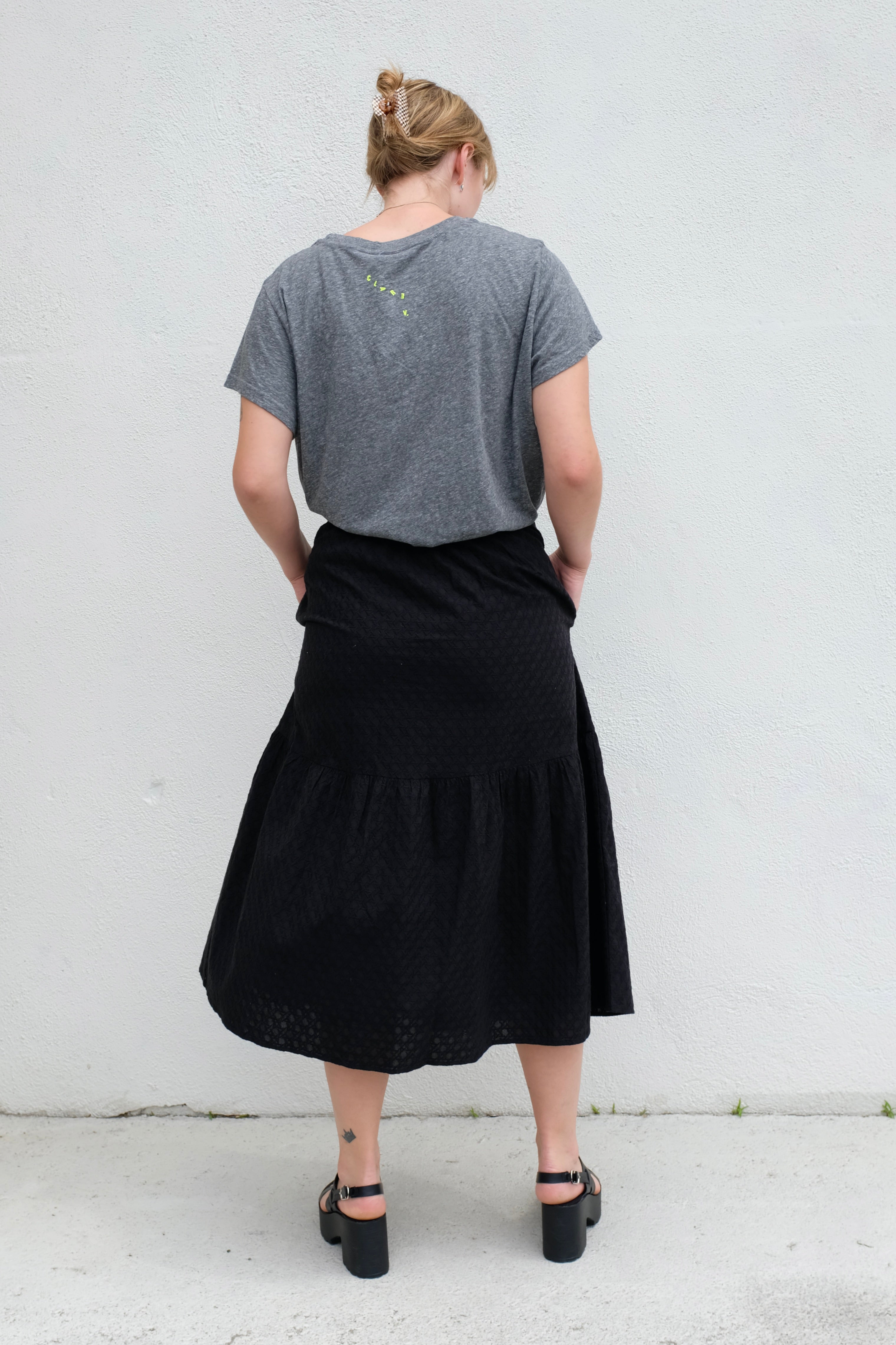 Clare V. / Manon Skirt Rattan Eyelet