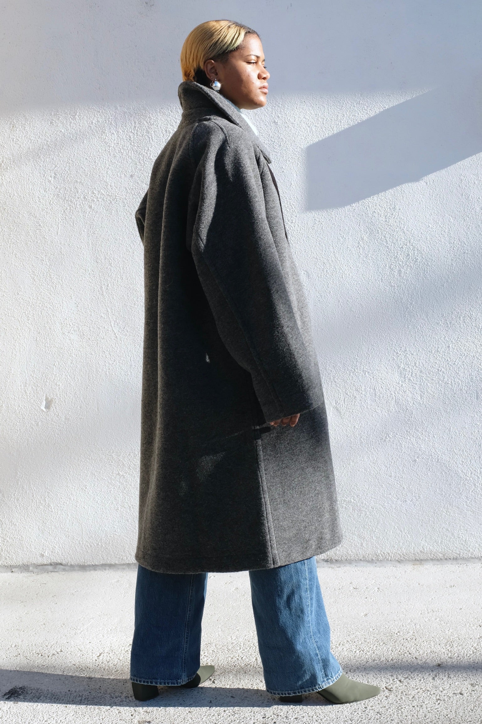 GoD Reversible Wool Army Trench / Grey/Black