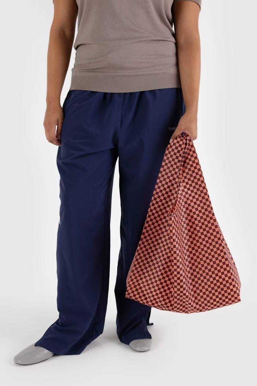 BAGGU Standard Shopper / Pink Brown Check