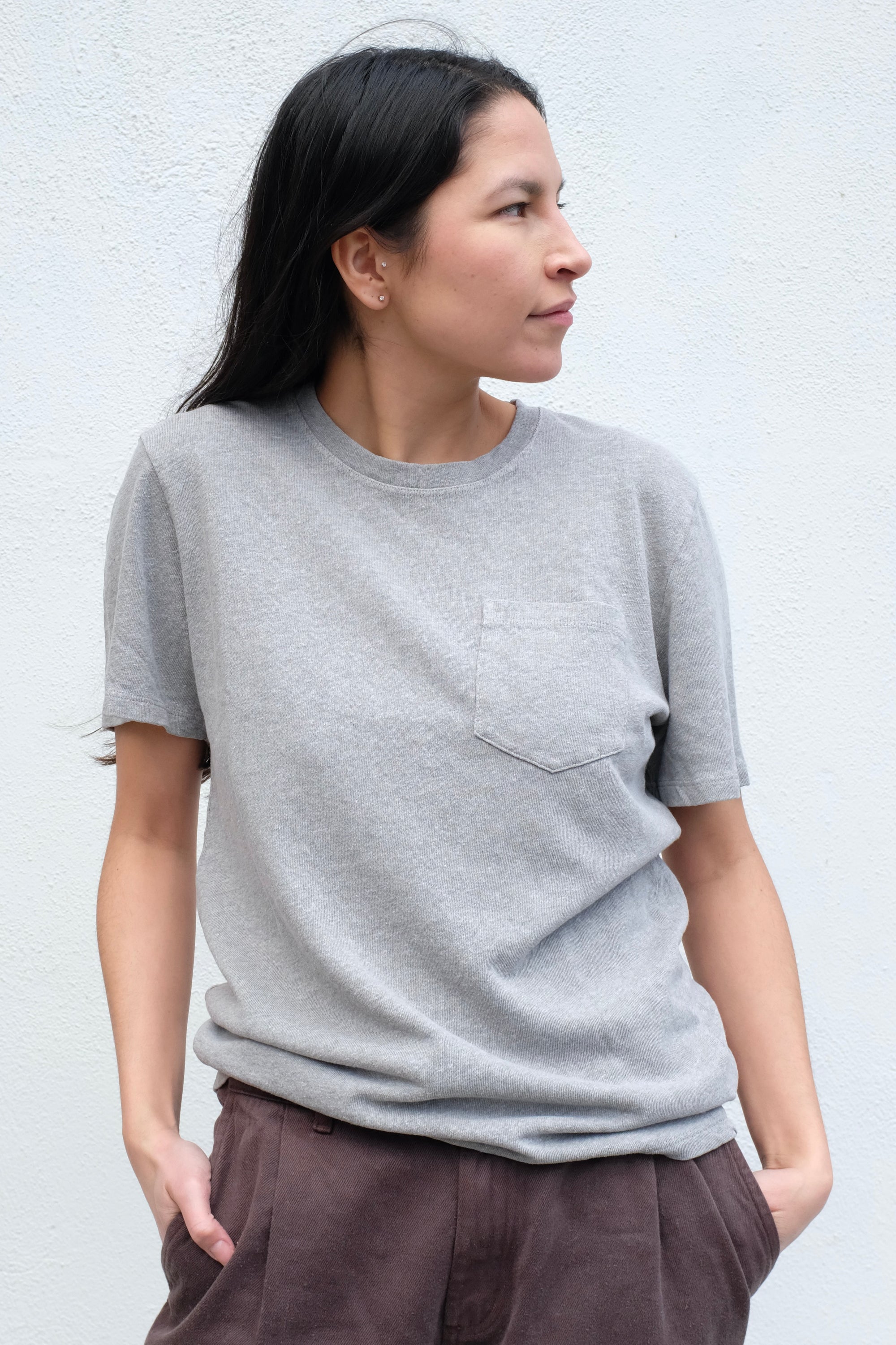 Jungmaven Baja Pocket Tee, Athletic Grey