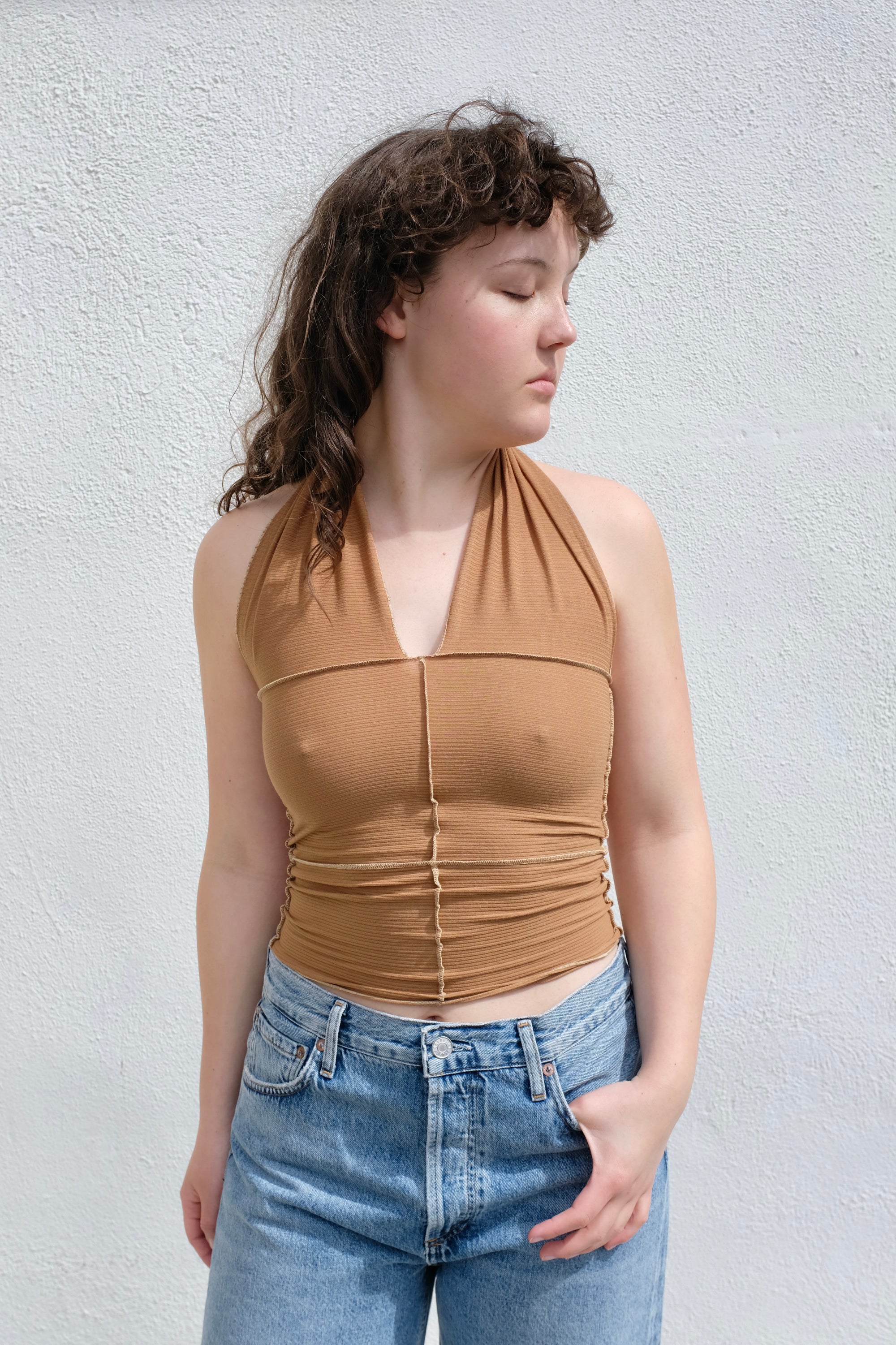 Baserange Cinder Halter Top / Alamillo Brown