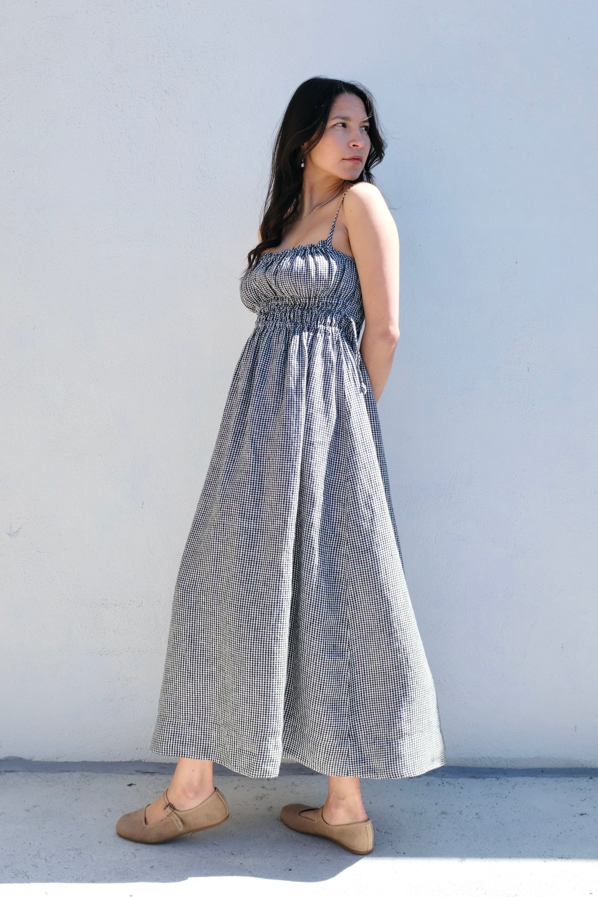 Gillian Stevens Evelyn Dress / Gingham Noir