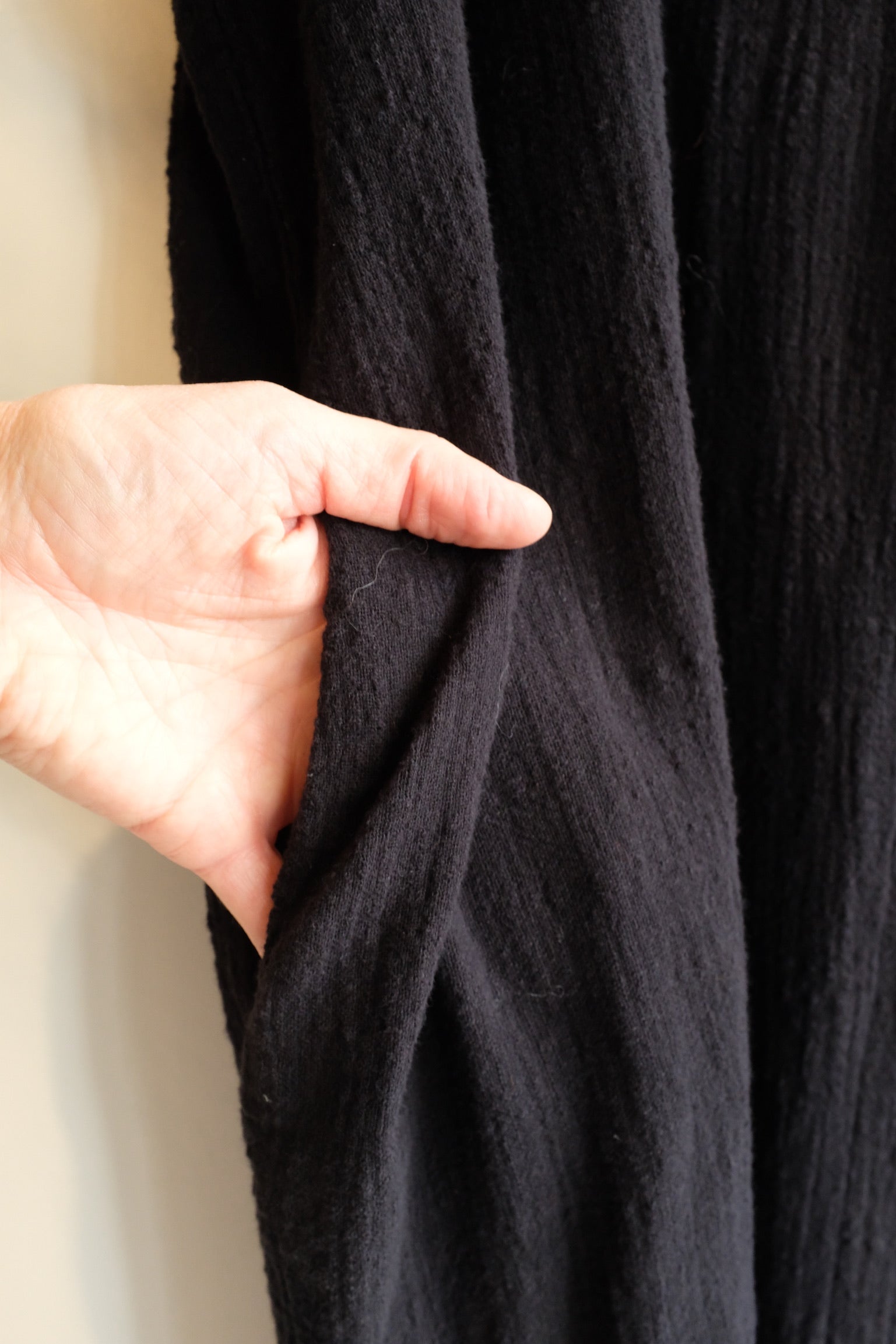 Pre-loved / Black Crane Cocoon Gauze Dress Black / Size Medium