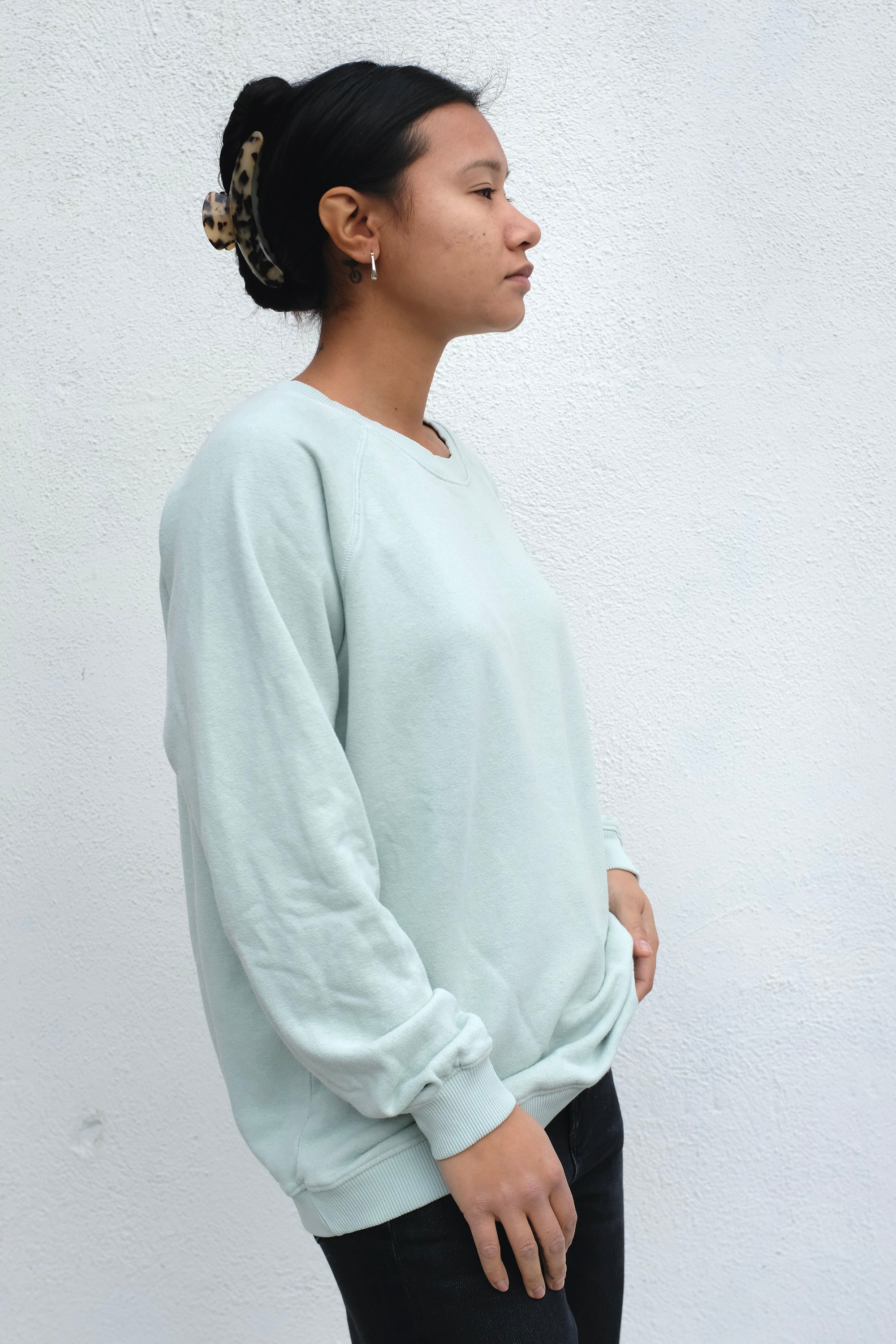 Bonfire Long Sleeve Raglan / Seafoam Green