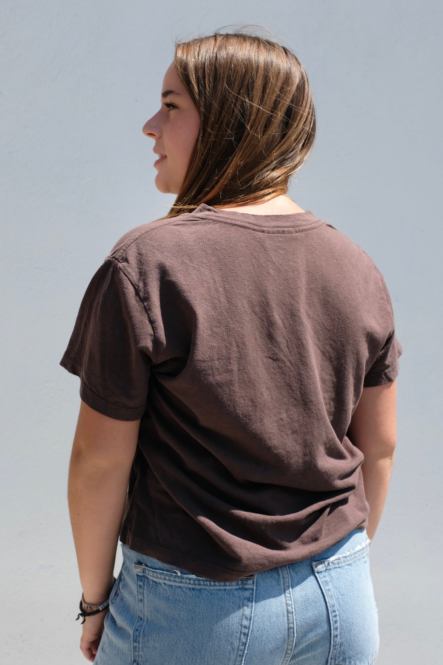 Jungmaven Cropped Lorel Tee / Coffee