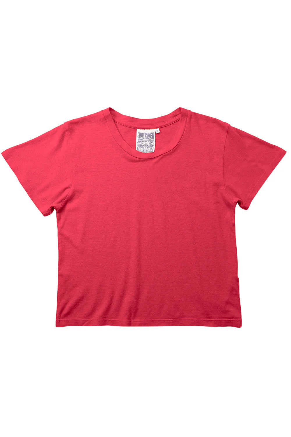 Jungmaven Cropped Lorel Tee / Poppy Red