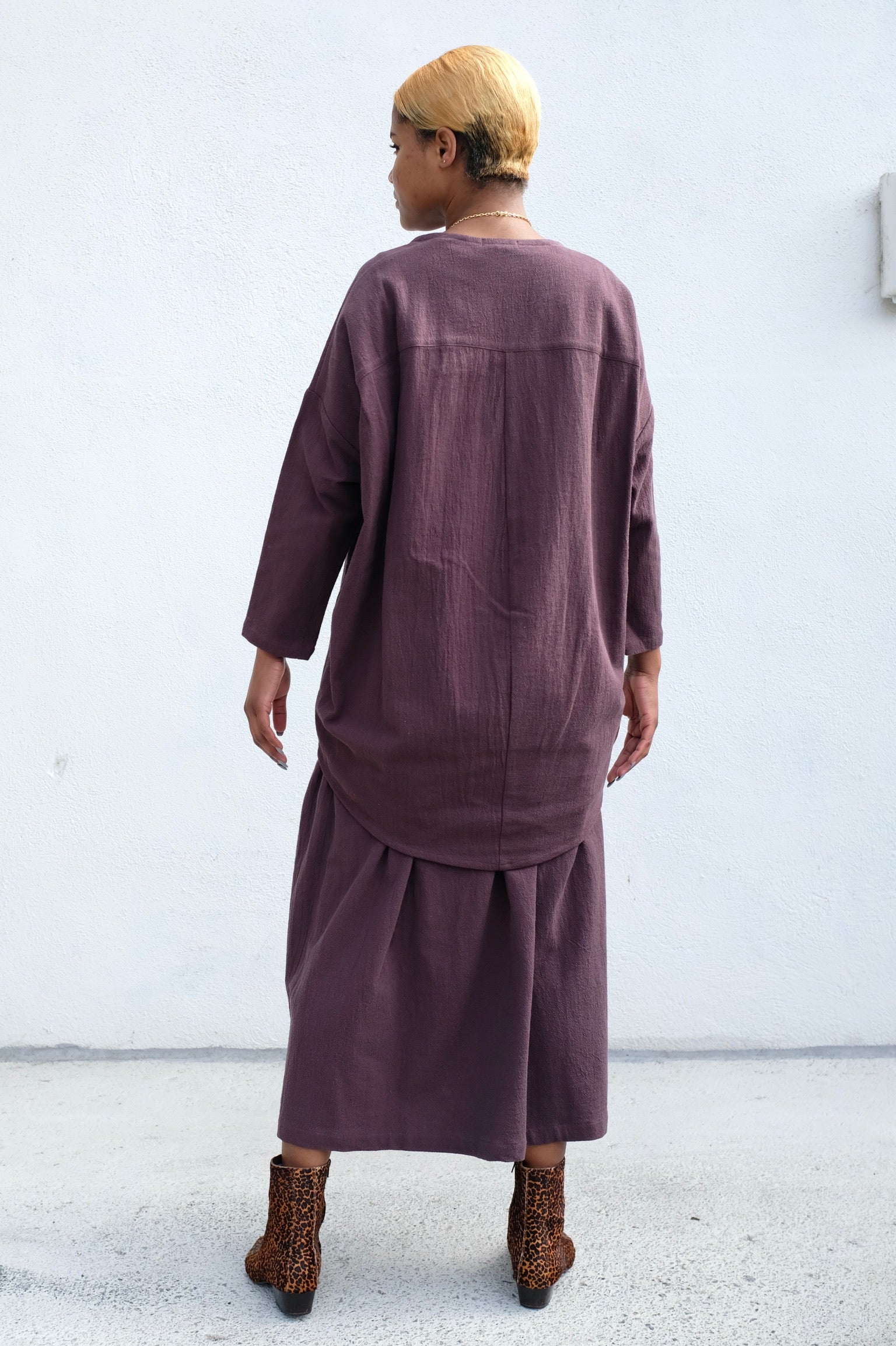 Black Crane LANTERN Tunic / Plum