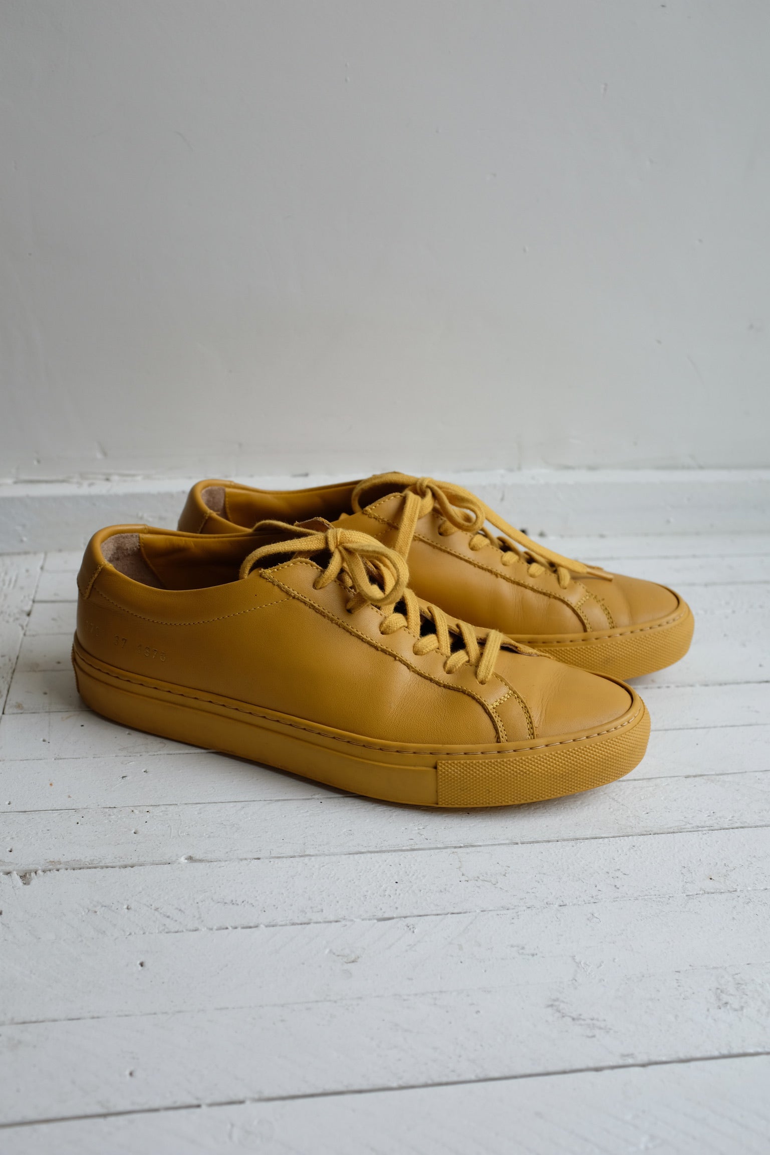Pre-Loved / Woman by Common Projects Yellow Sneakers / Size 7.5