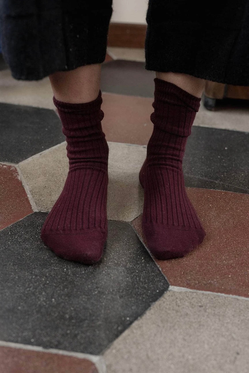 Baserange Overankle Sock / Burgundy