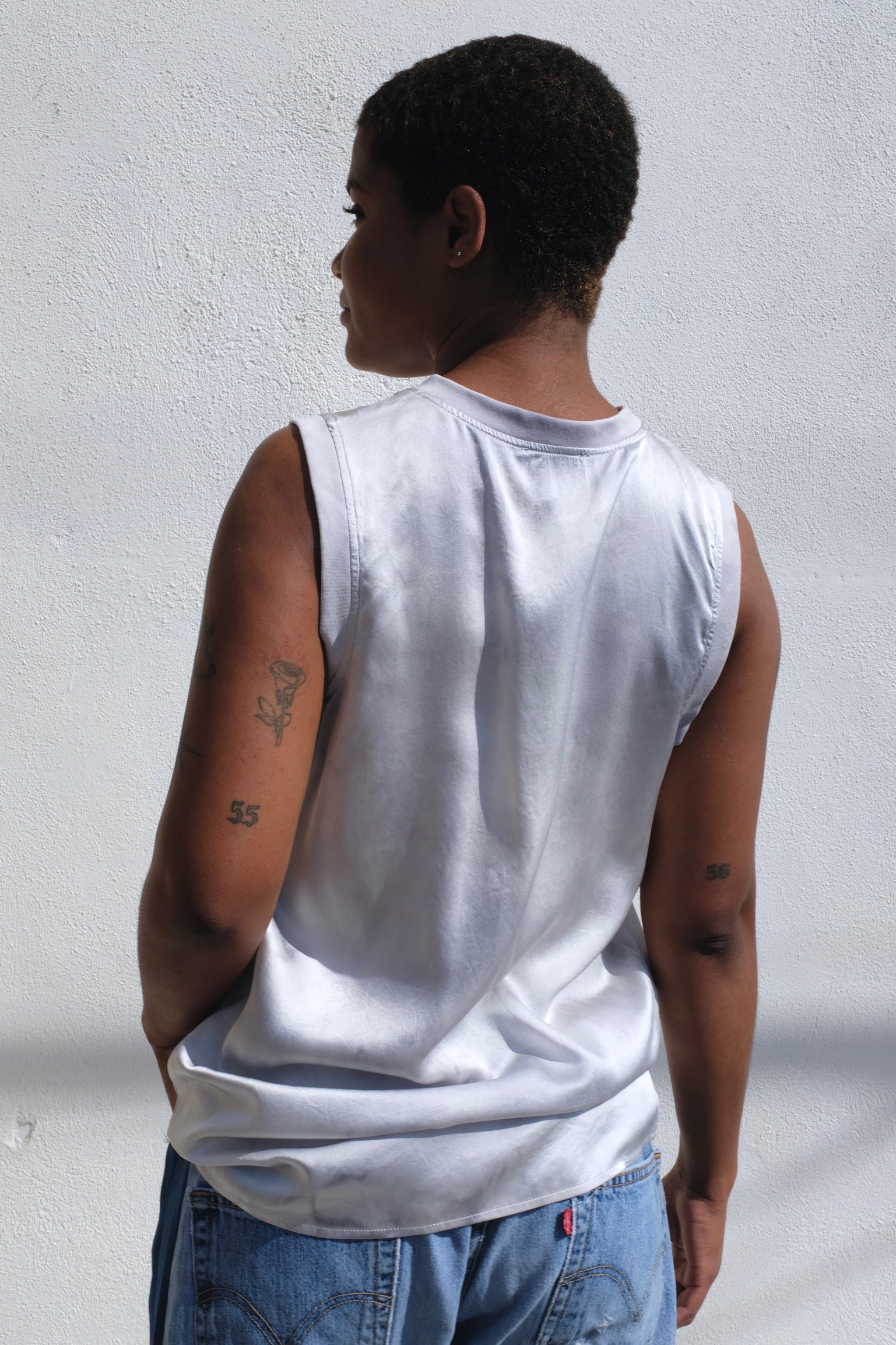 Silk Baseball Tee / Grey