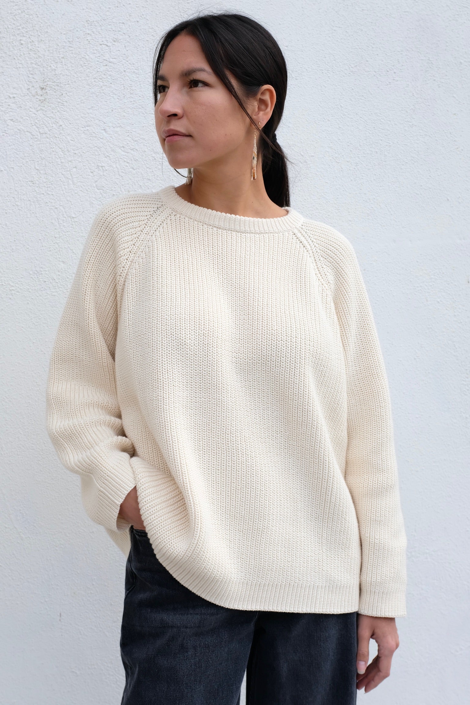 Gillian Stevens Hank Pullover / Ivory Cotton