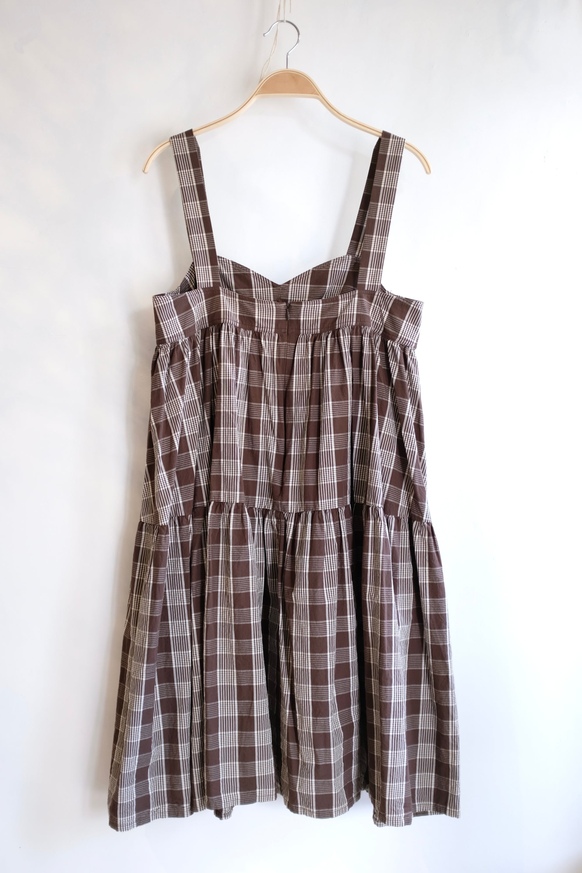Pre-loved / Caron Callahan Danya Dress Chocolate Plaid Dress / Size 10