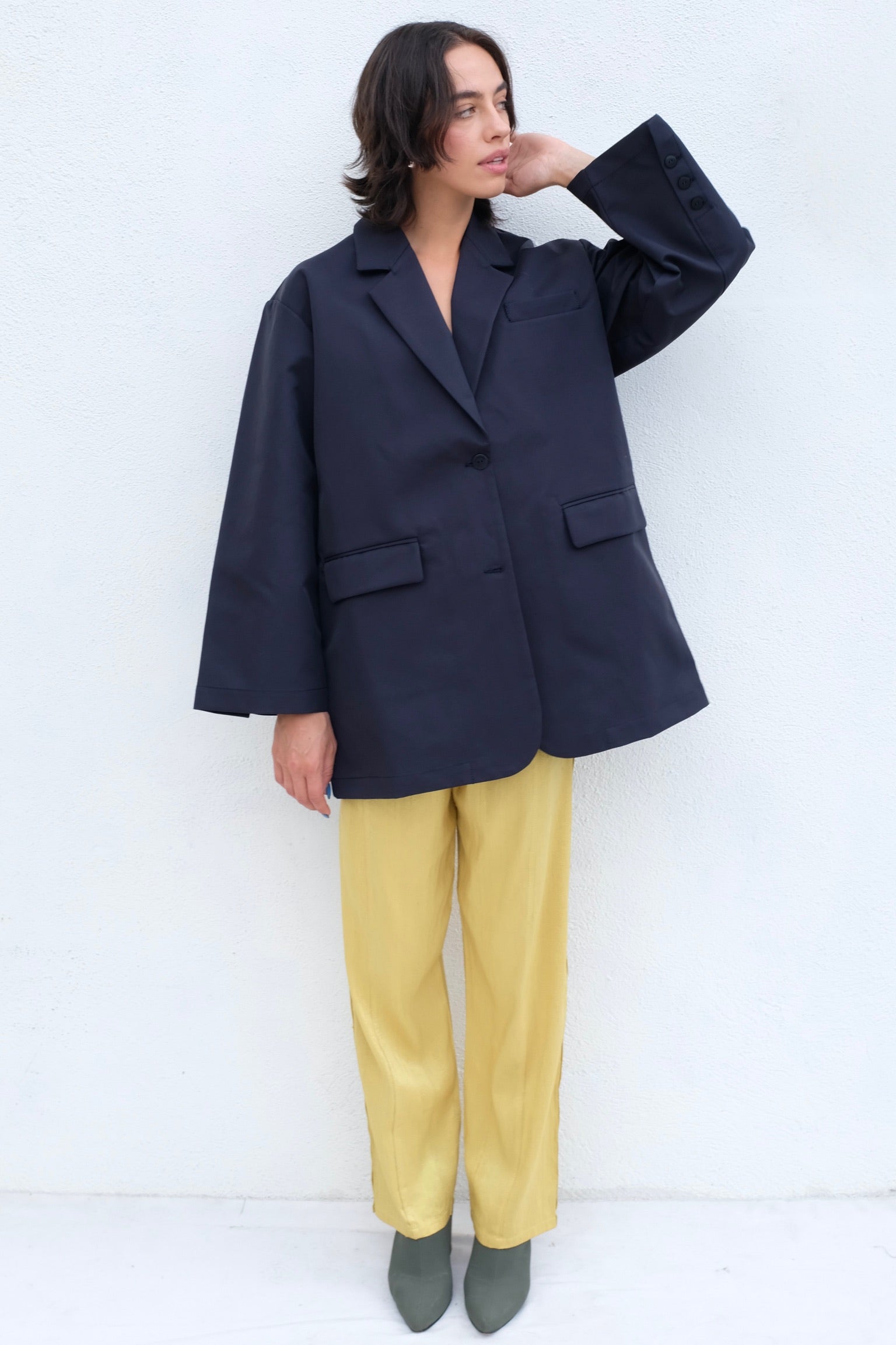 CORDERA Oversize Rain Blazer / Dark Navy