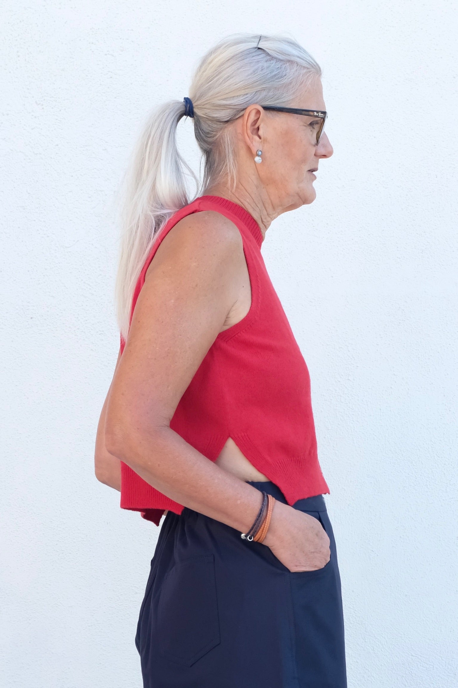 Cordera Wool & Cashmere Waistcoat / Red