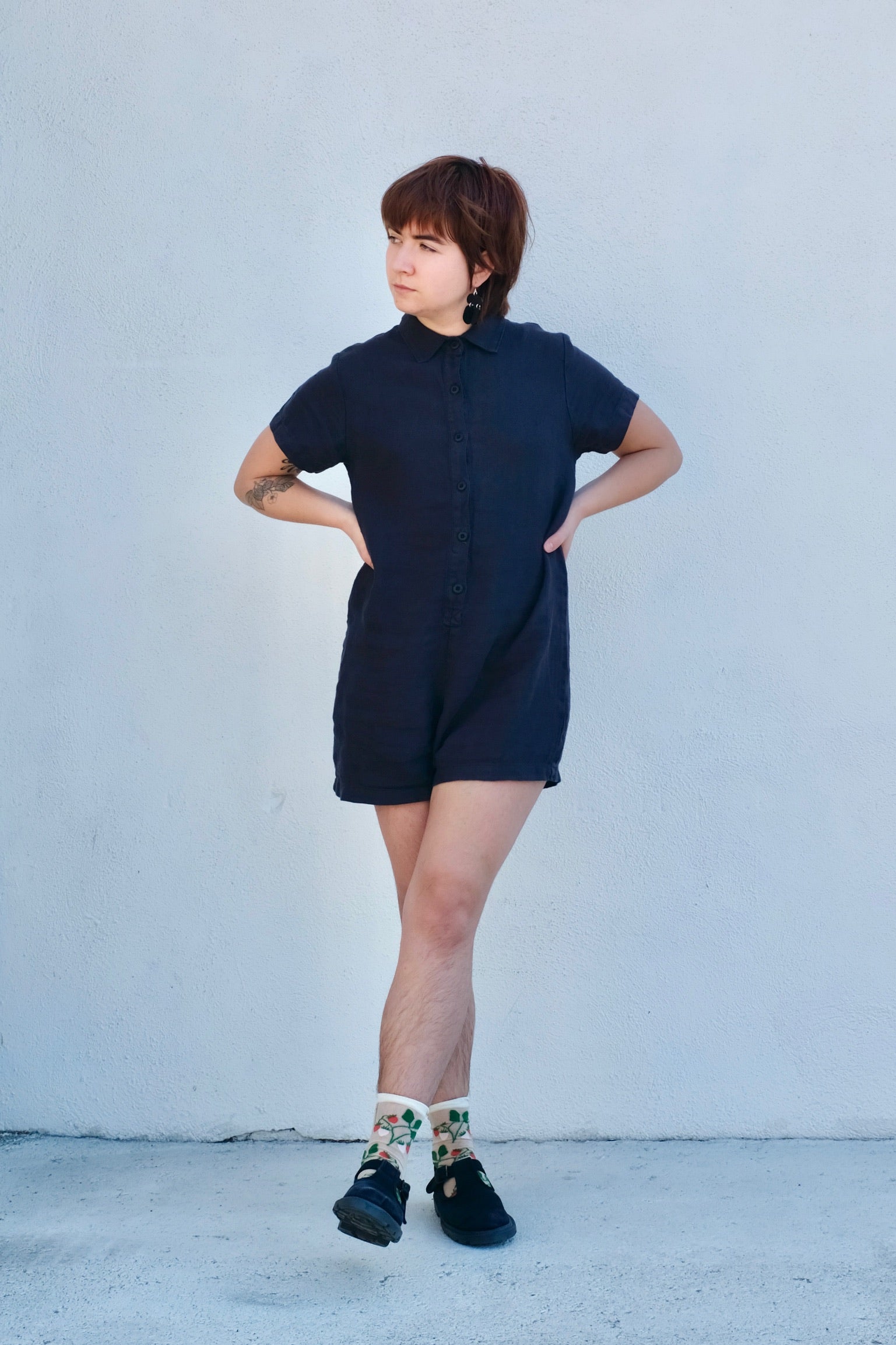 Jungmaven Stillwater Polo Romper / Black