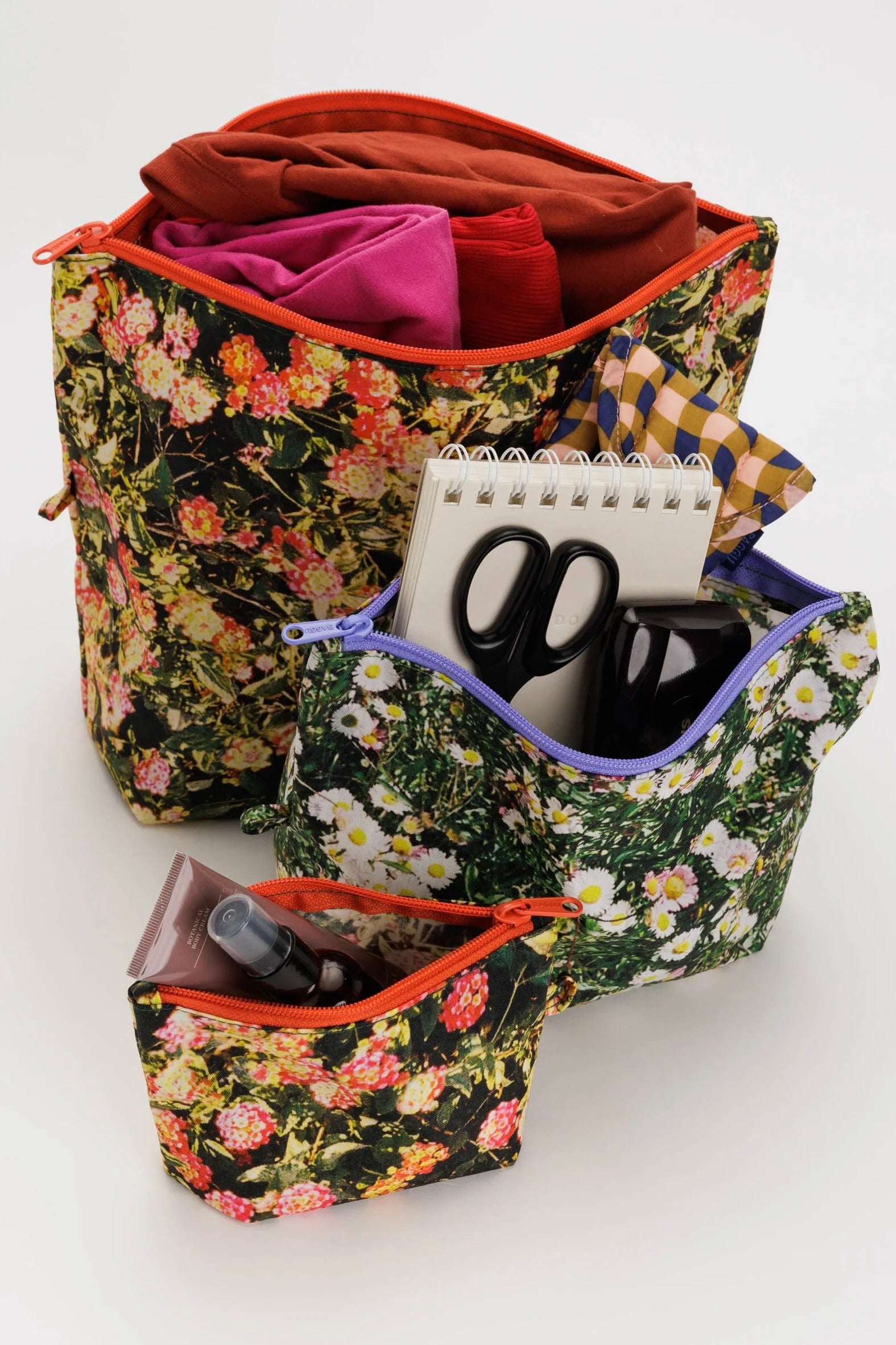 BAGGU Go Pouch Set / Photo Florals