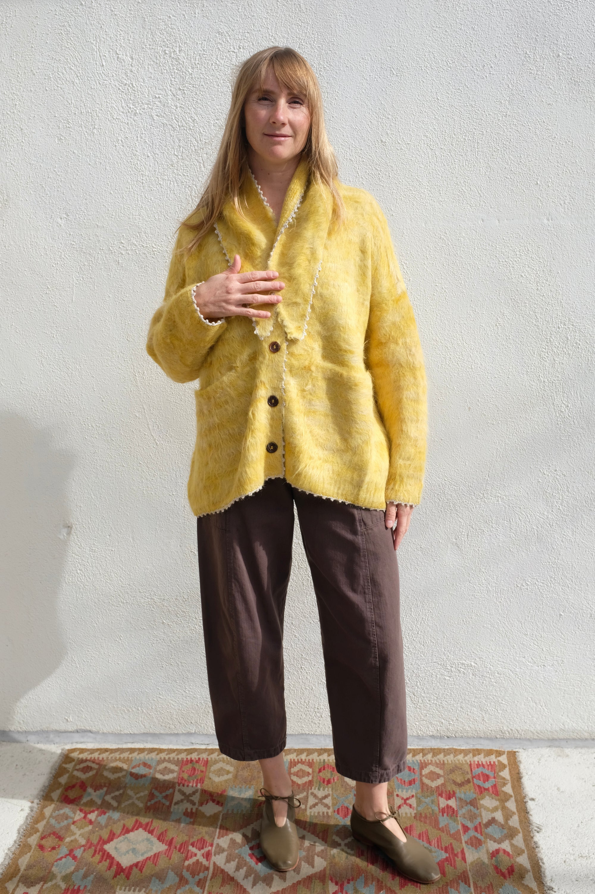 Rachel Comey Fuchs Cardigan / Chartreuse Space Dye