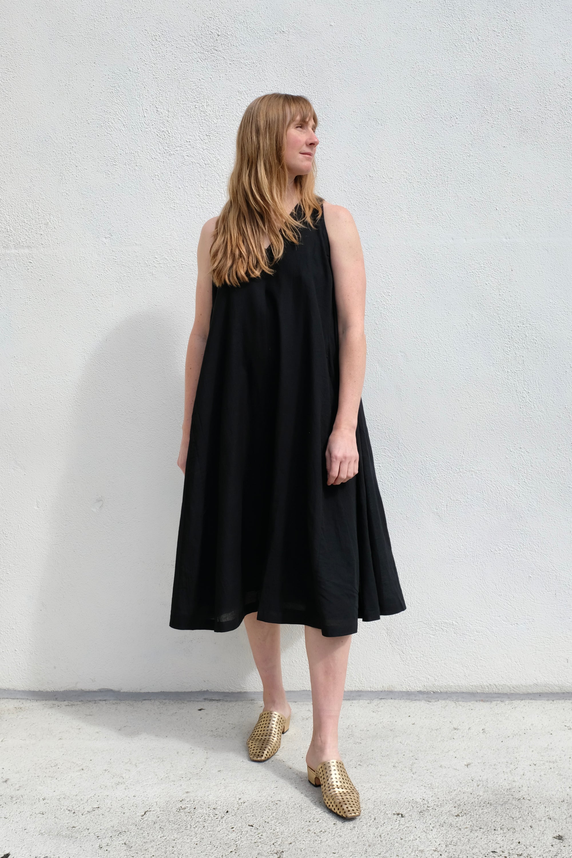 World of Crow Black Voluminous Dress