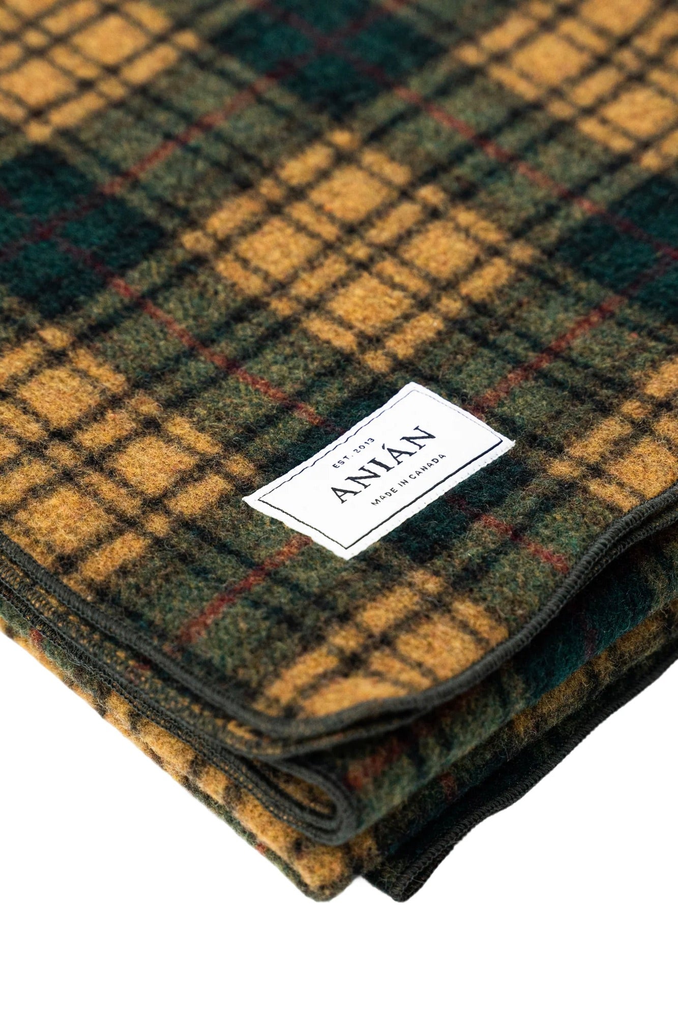 Anian Florenzia Wool Blanket / Chartreuse