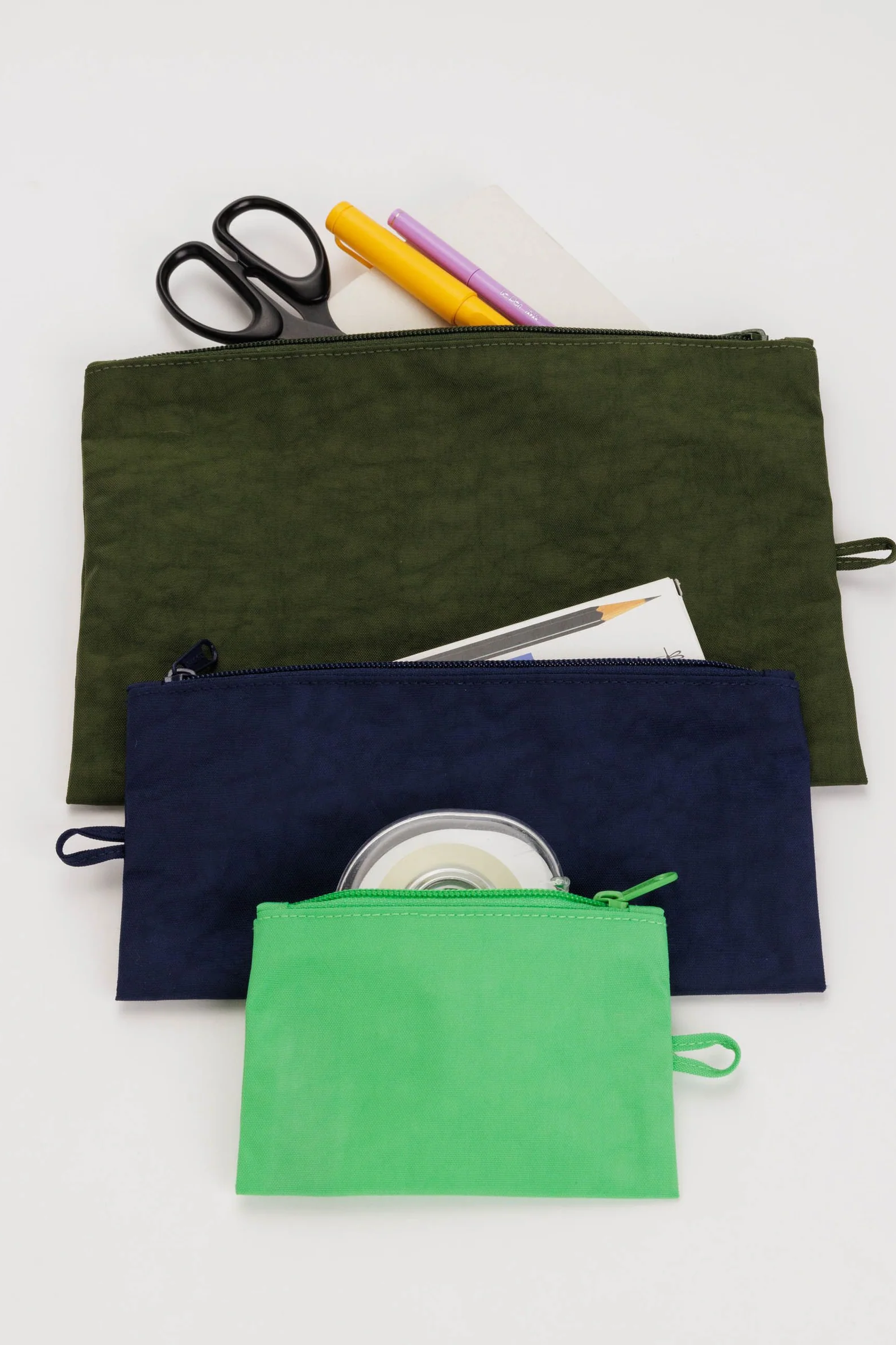 BAGGU Flat Pouch Set / Marine