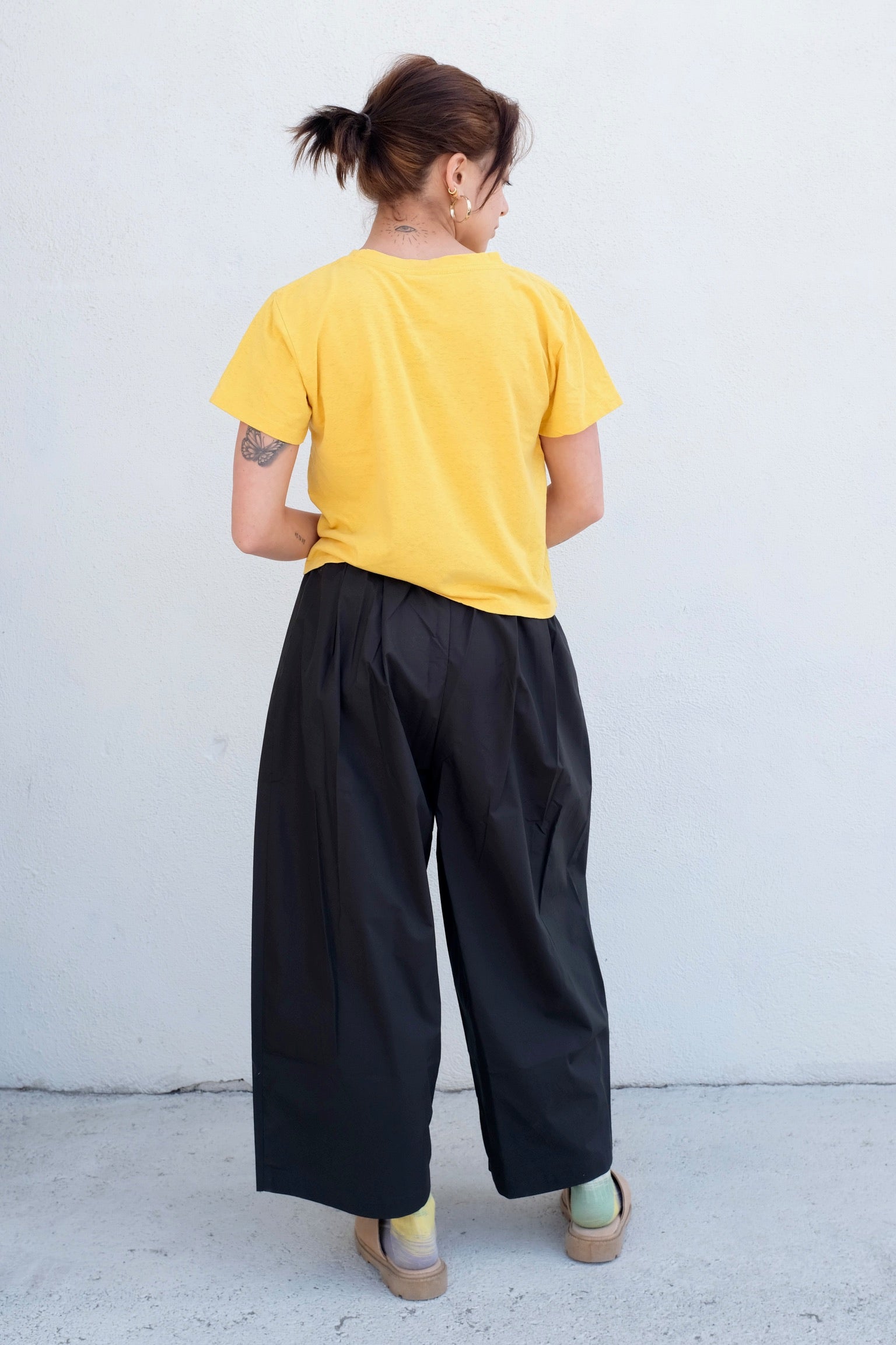 Jungmaven Cropped Lorel Tee / Sunshine Yellow