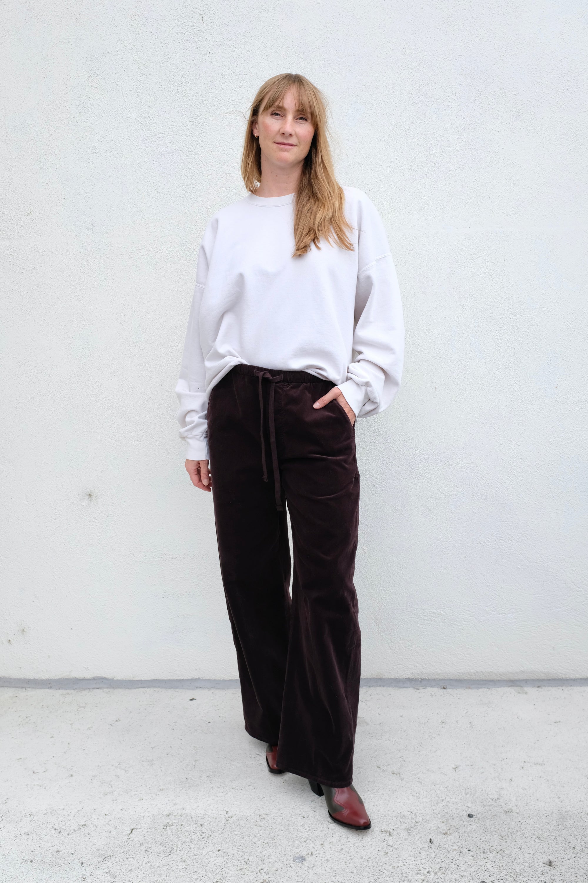 Aurora Pull On Corduroy Pant / Barrister