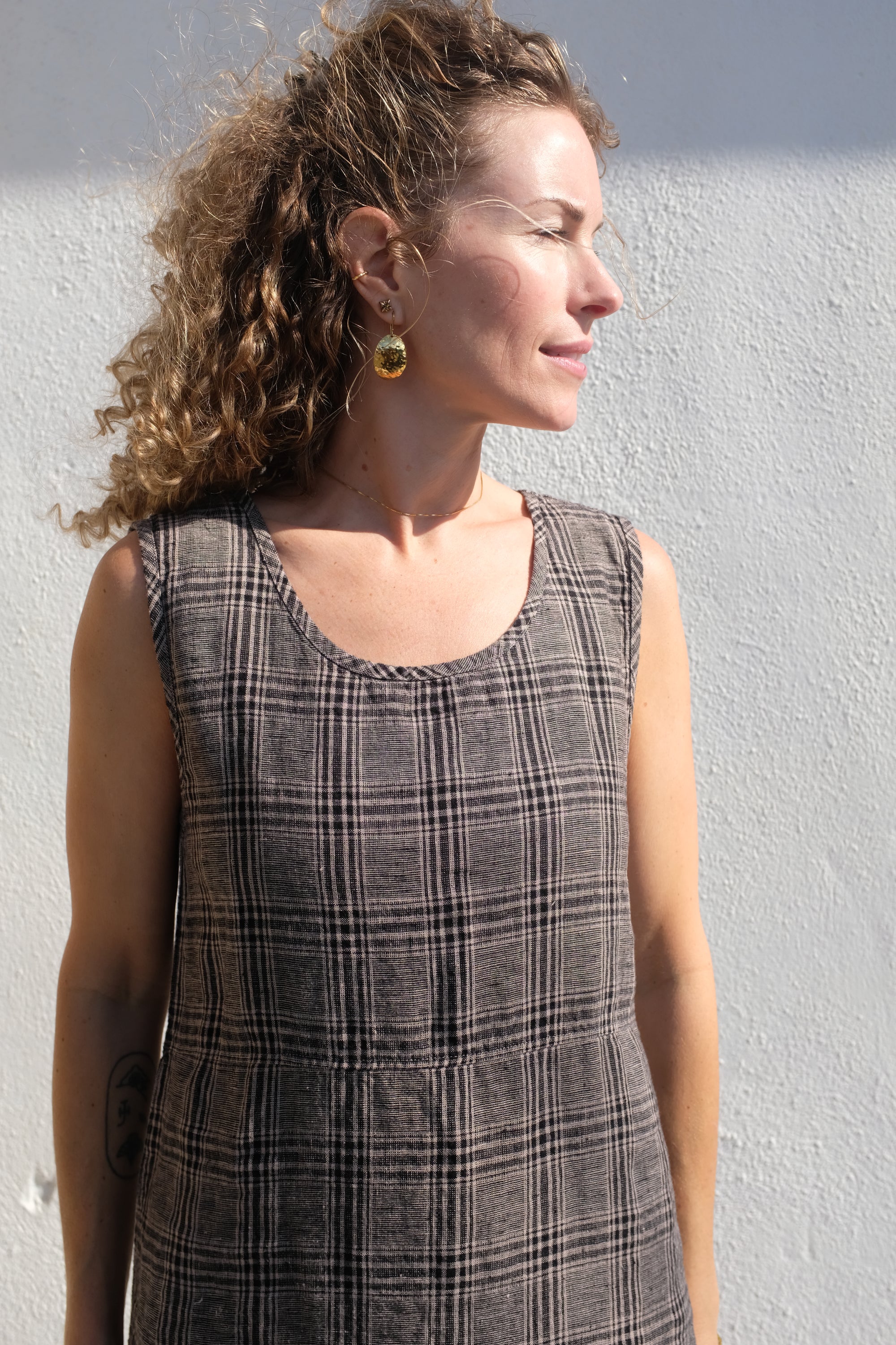 Heidi Dress / Grey Plaid