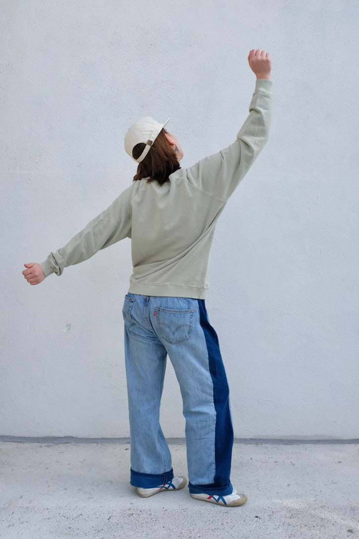 Jungmaven Bonfire Long Sleeve Raglan / Agave Green