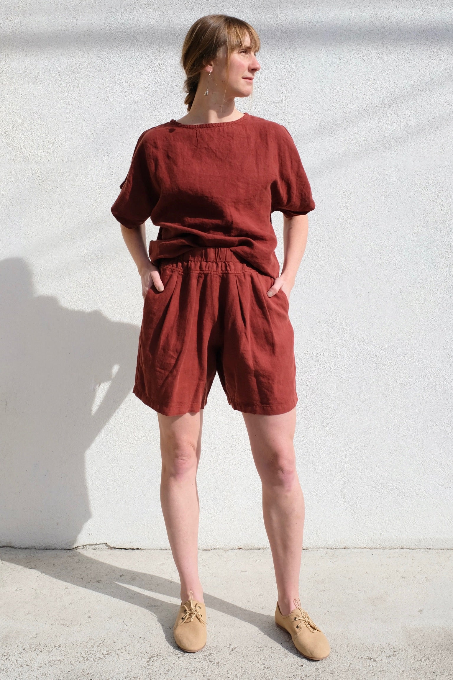 Pre-loved / Black Crane Carpenter Shorts / Rust / Size Medium
