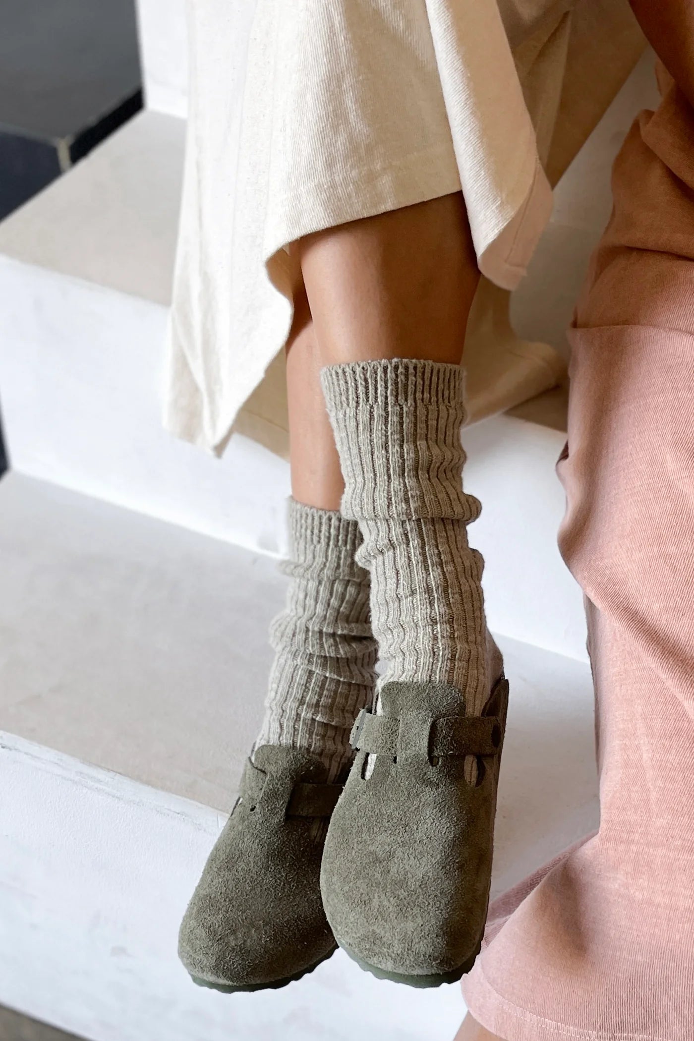 le bon shoppe Cottage Socks / Smoked Sage