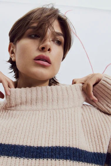 Yalla Sweater / Crème et Bleu