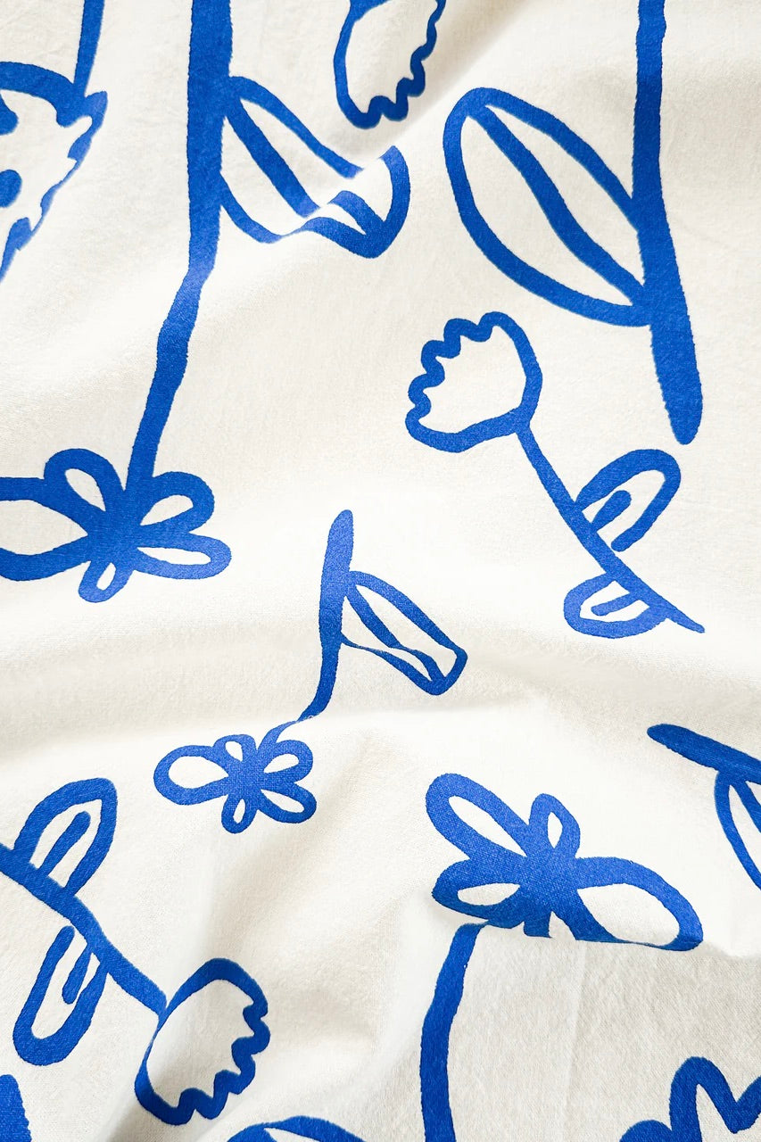Tea Towel / Blue Flowers