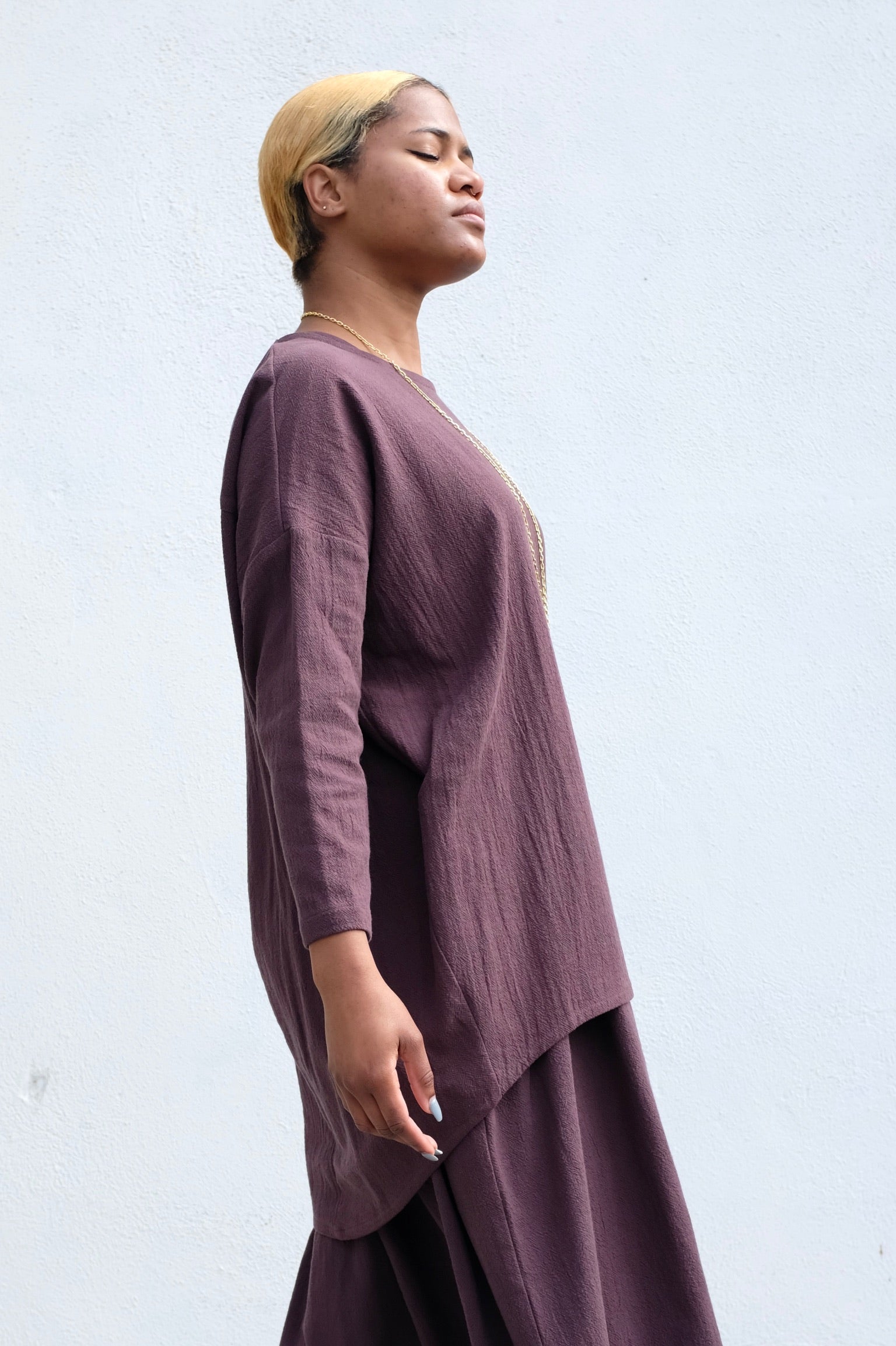 Black Crane LANTERN Tunic / Plum