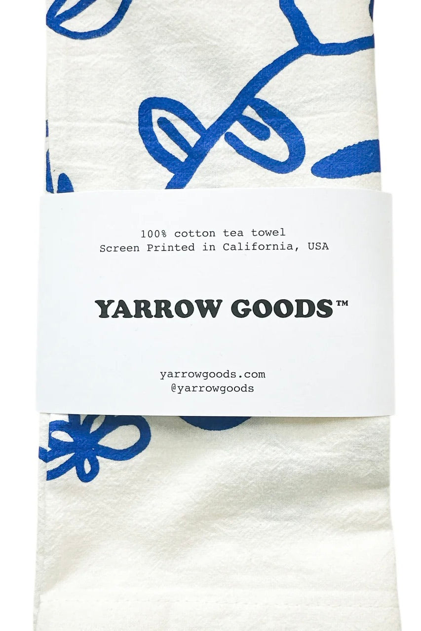 Tea Towel / Blue Flowers