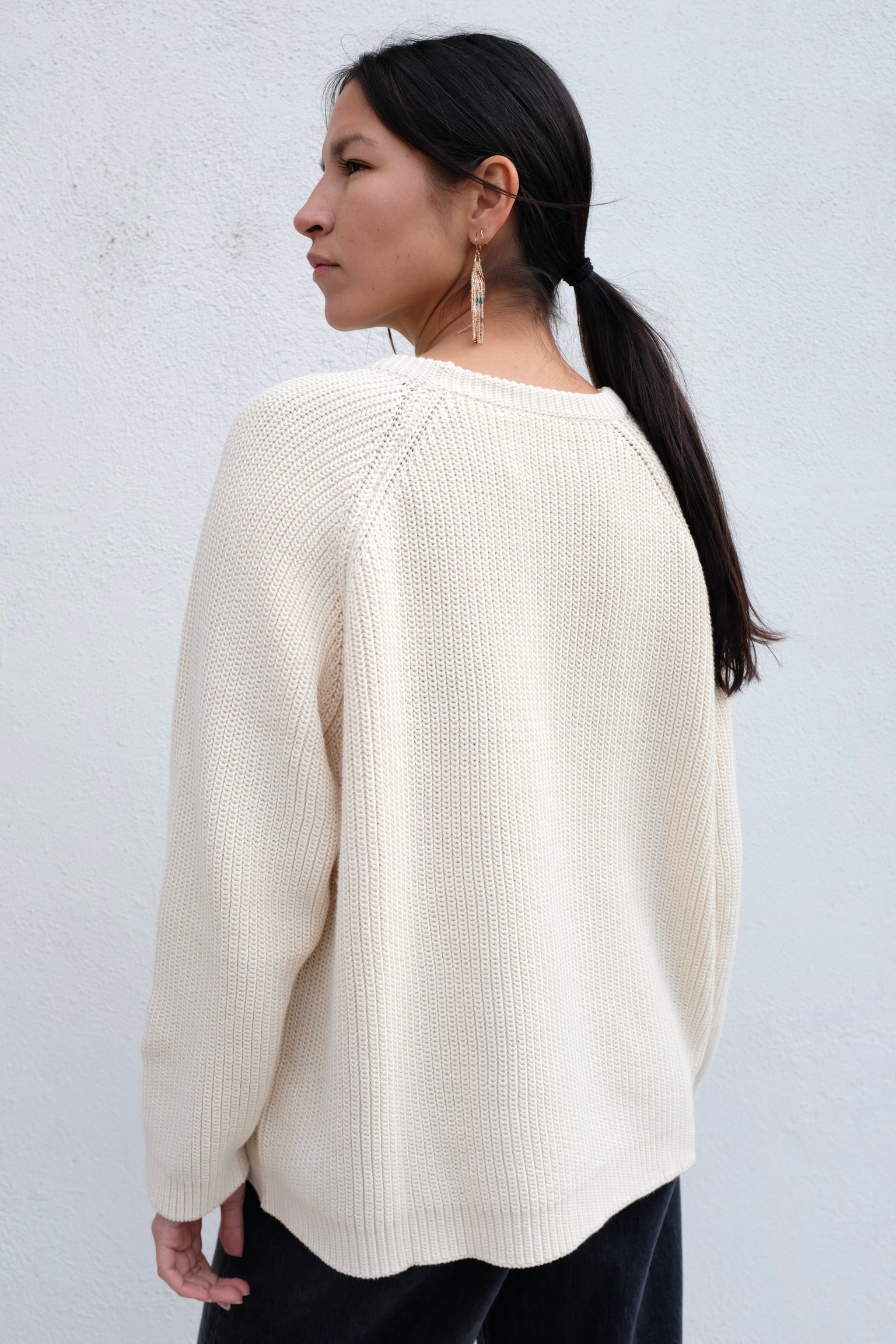 Gillian Stevens Hank Pullover / Ivory Cotton