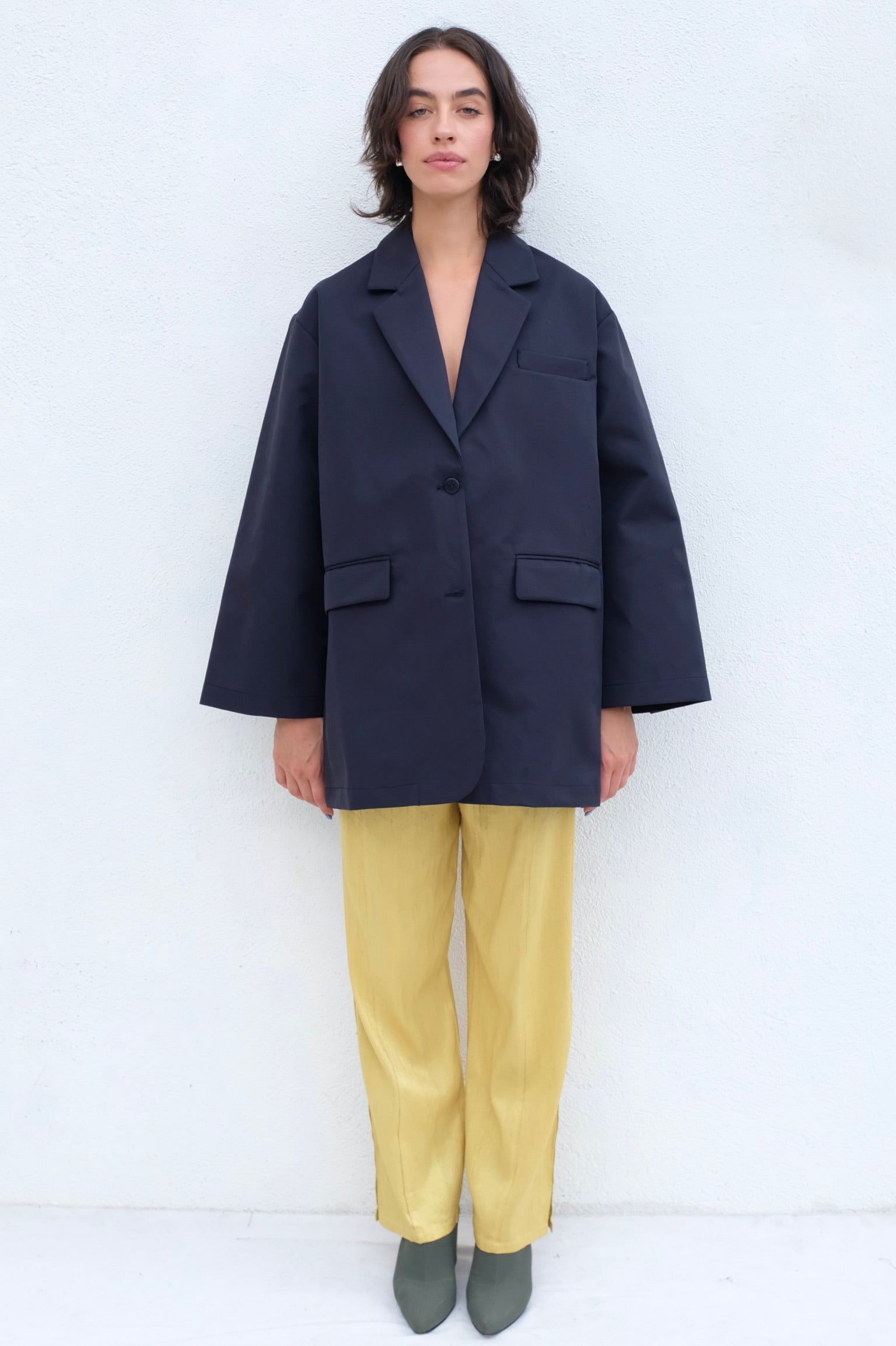 CORDERA Oversize Rain Blazer / Dark Navy