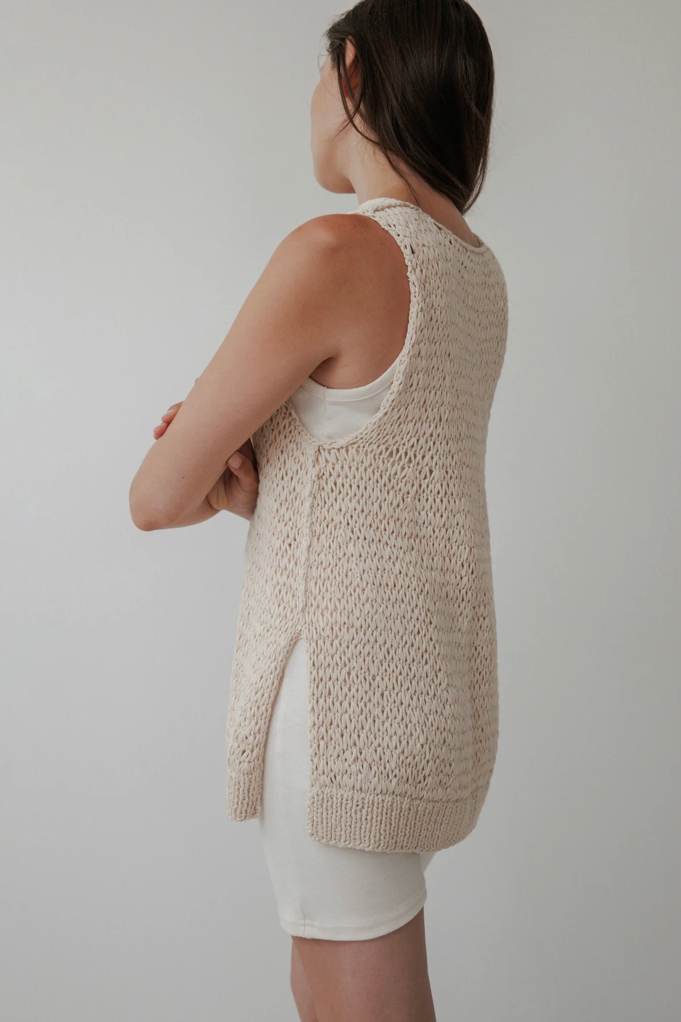 Wol Hide Handknit Tank / Bone