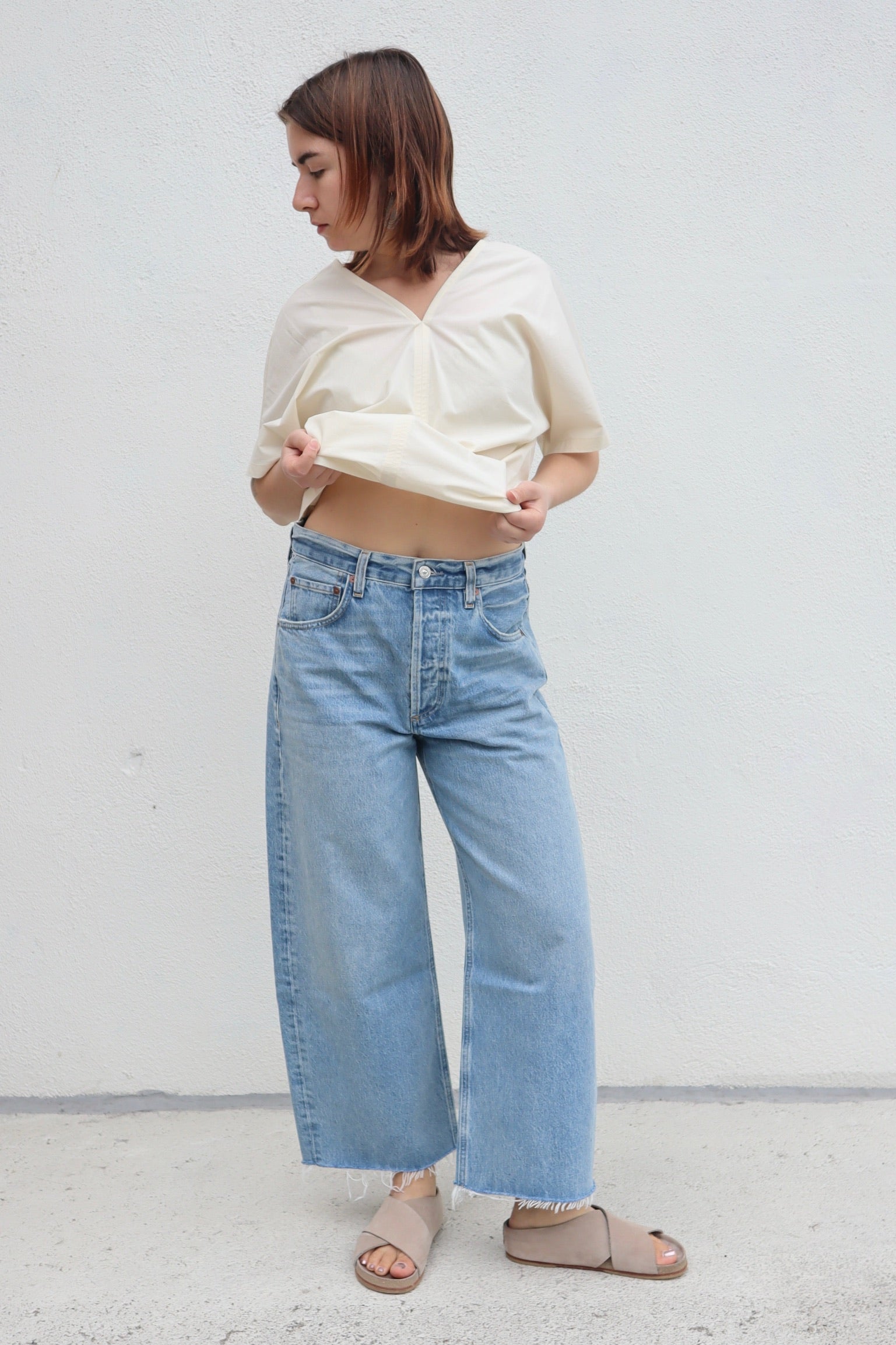 Citizen of Humanity Ayla Raw Hem Crop / Sodapop