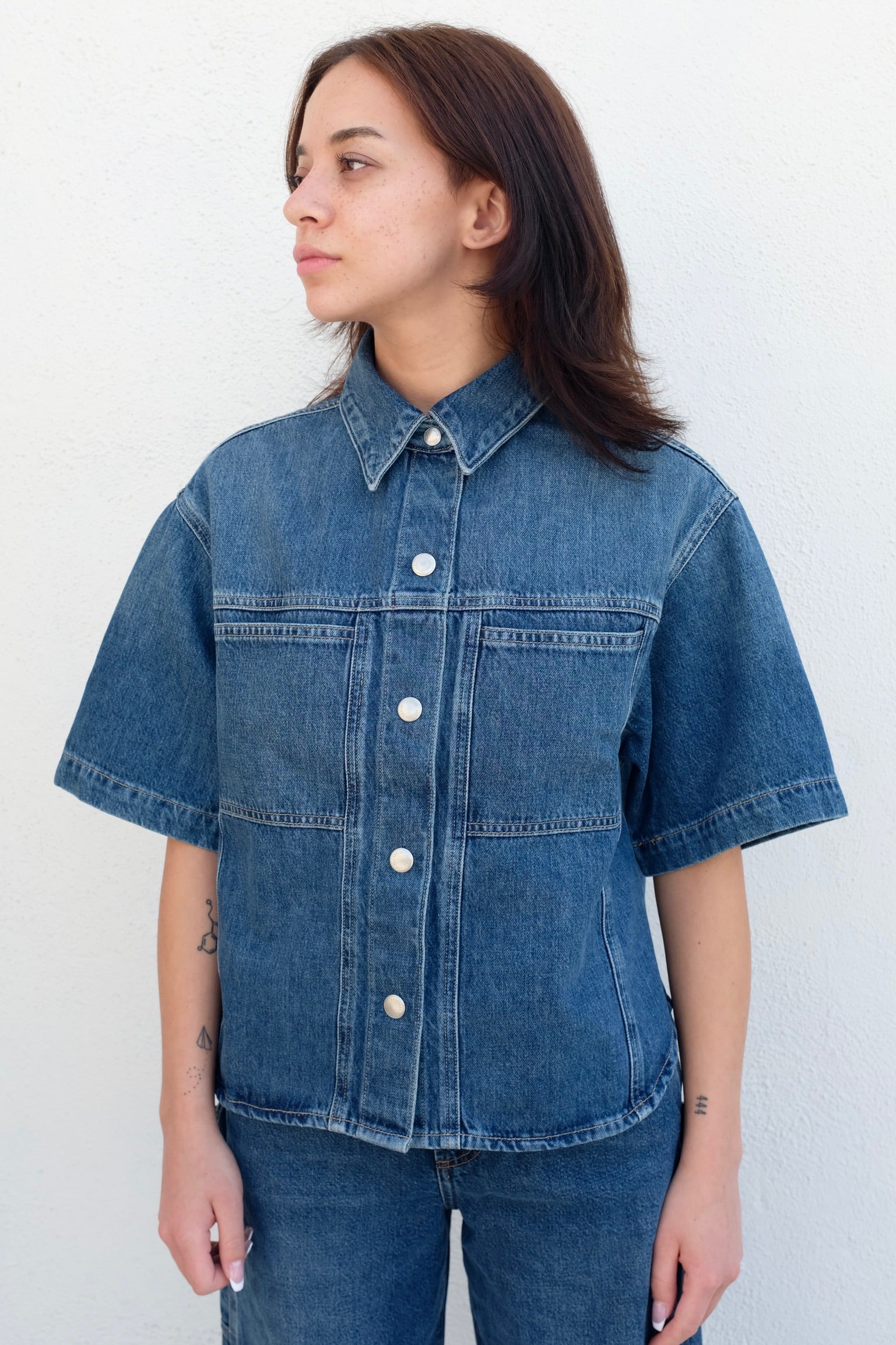Haley is 5'2", bust 32", waist 25", hips 35", wearing size 2