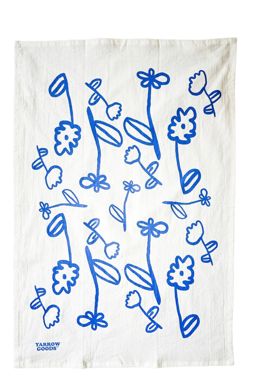 Tea Towel / Blue Flowers