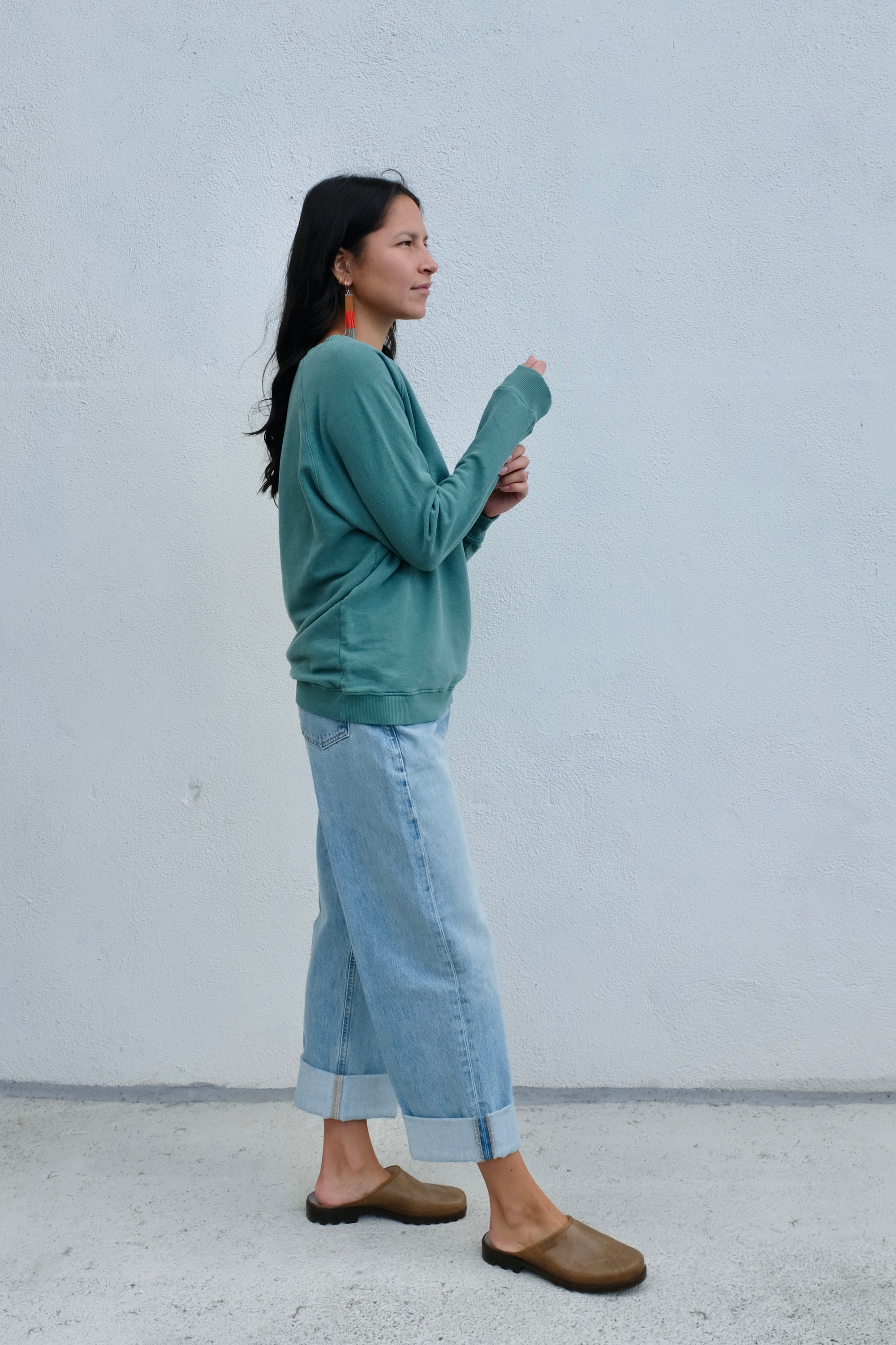 Jungmaven Bonfire Long Sleeve Raglan / Teal