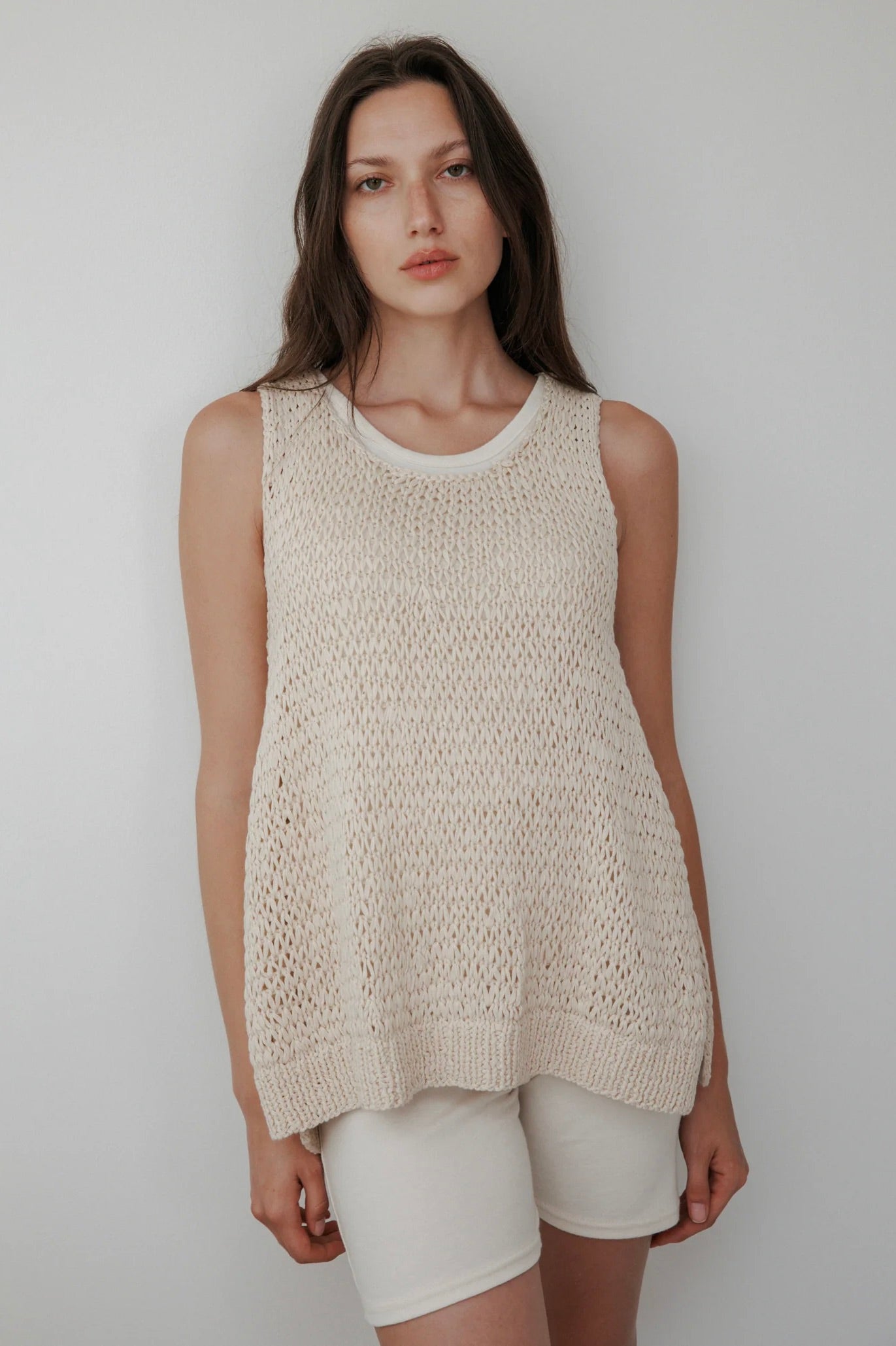 Wol Hide Handknit Tank / Bone