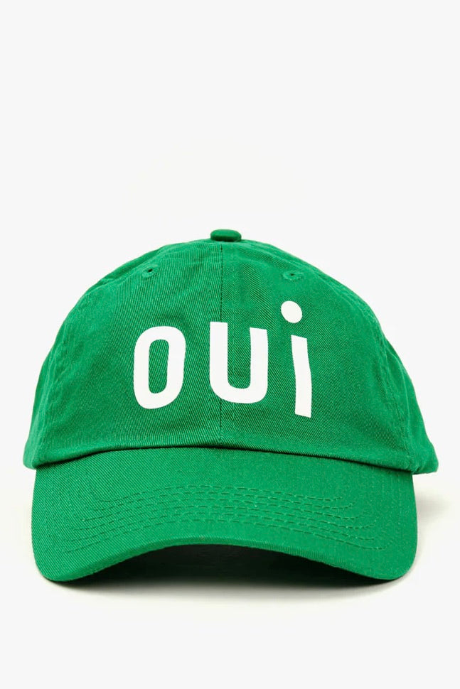 Clare V Baseball Hat / Green w Cream OUI