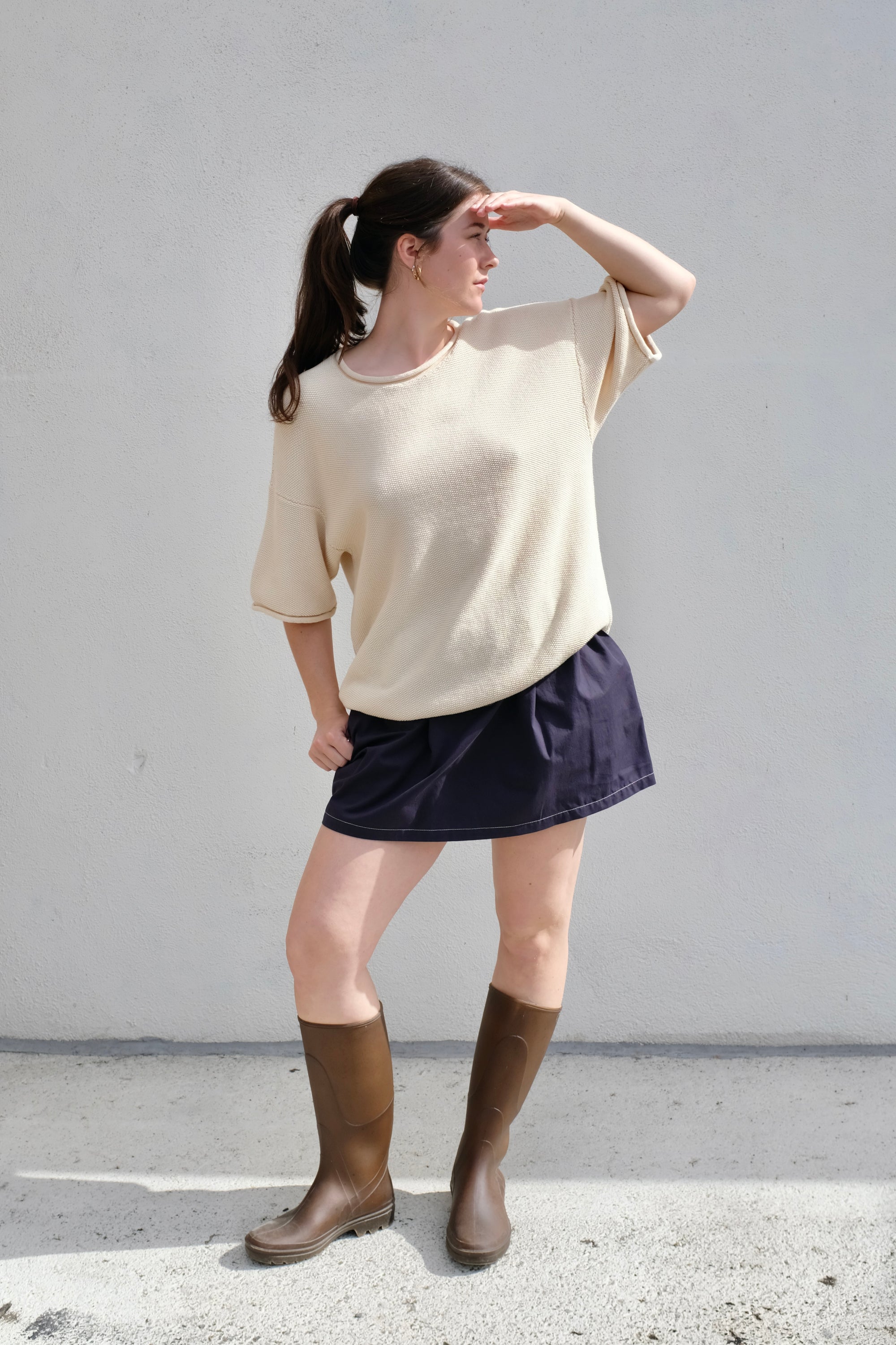 A Bronze Age Boxer Skirt / Navy Twill